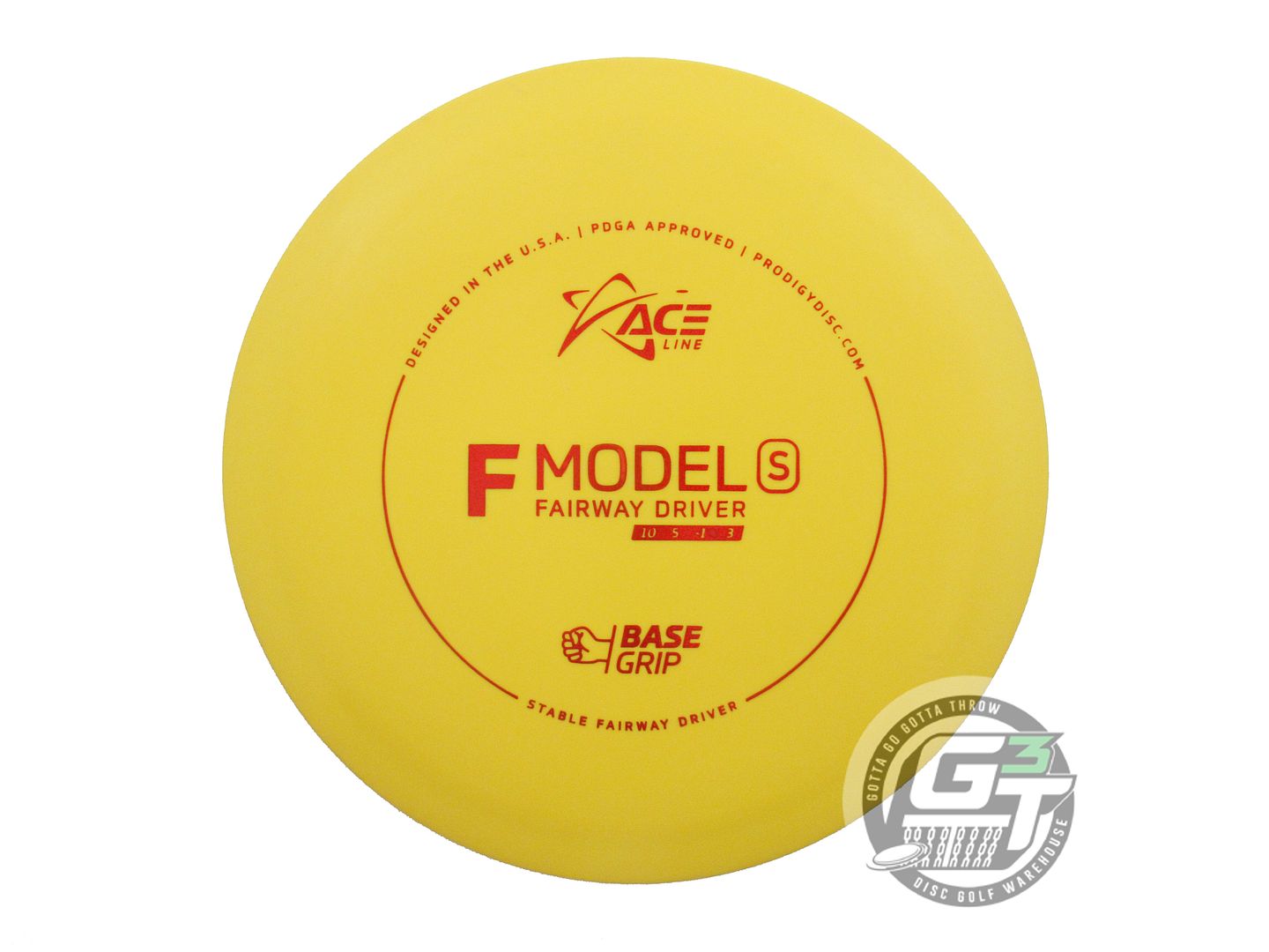 USED Prodigy Discs Base Grip F Model S 173g Yellow A Fairway Driver Golf Disc