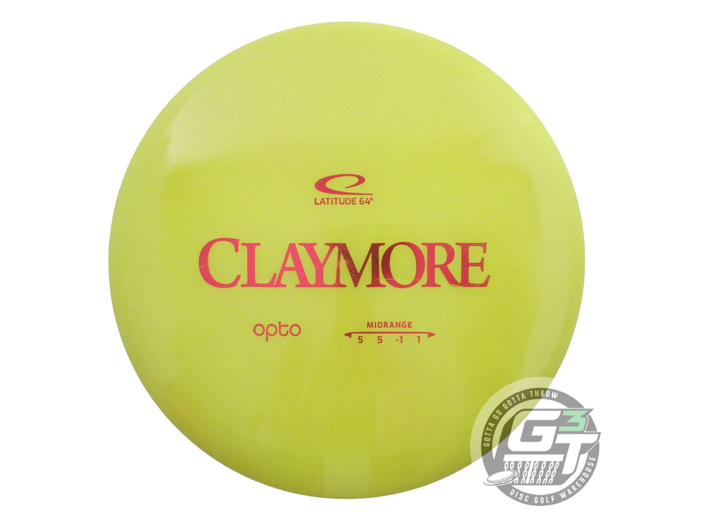 USED Latitude 64 Opto Claymore 177g Yellow Red Foil Midrange Golf Disc
