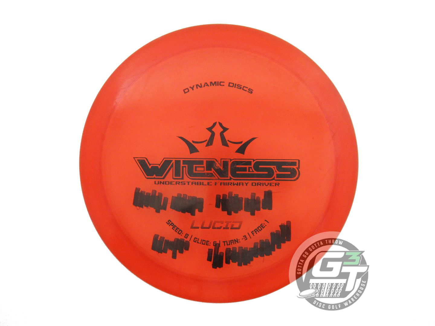 USED Dynamic Discs Lucid Witness 169g Red Black Stamp Fairway Driver Golf Disc