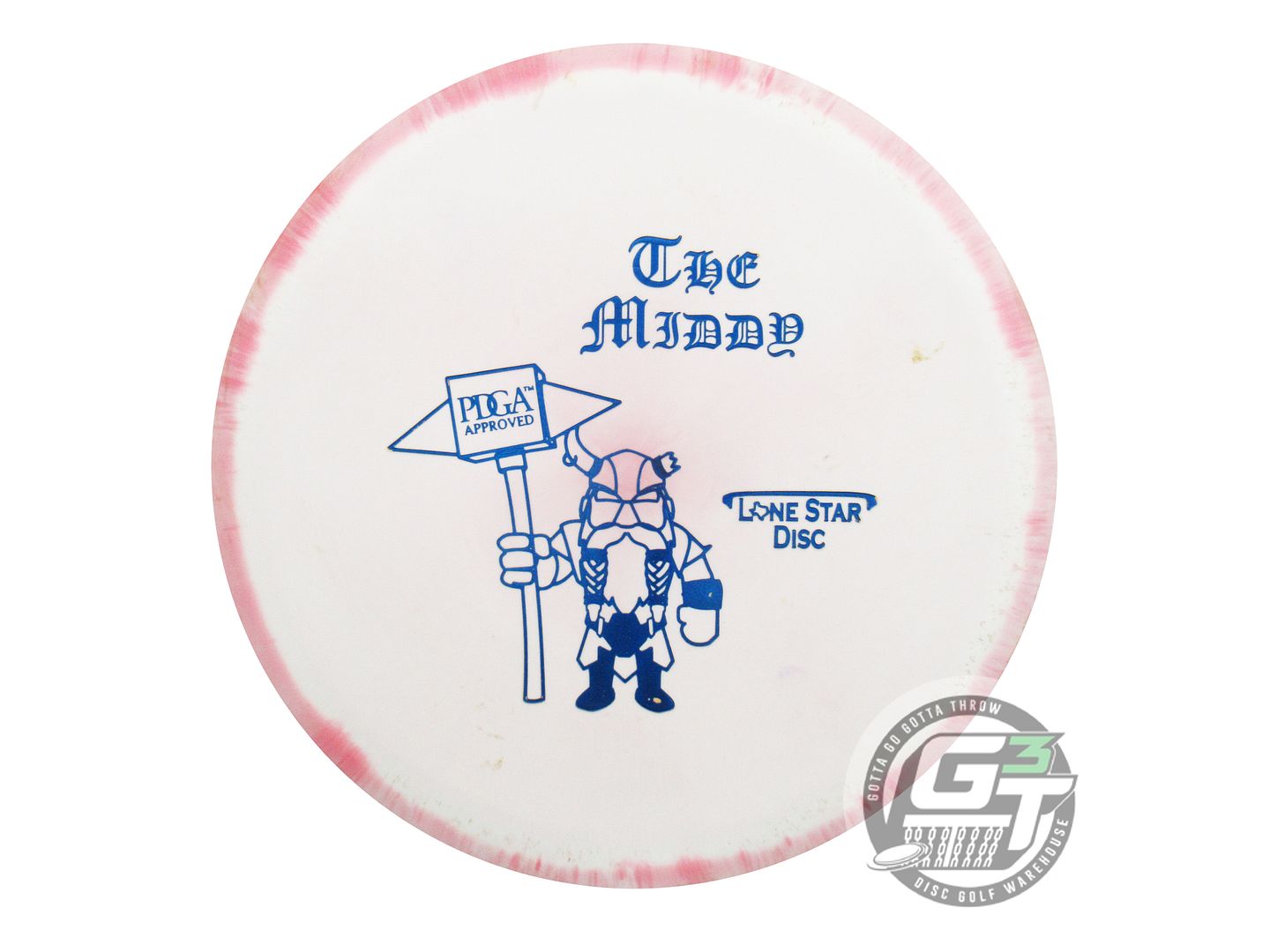 USED Lone Star [ARTIST] Alpha Middy 175g White-Pink Blue Foil Midrange Golf Disc