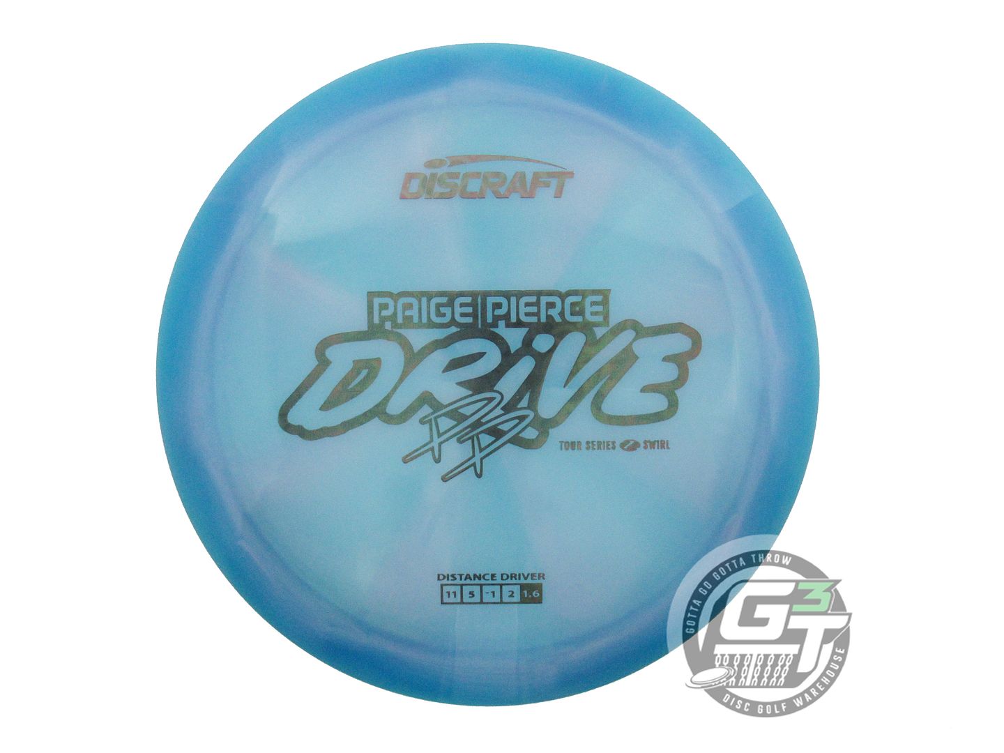 USED Discraft [PIERCE] Z Swirl Drive 175g Teal-Lilac Distance Driver Golf Disc