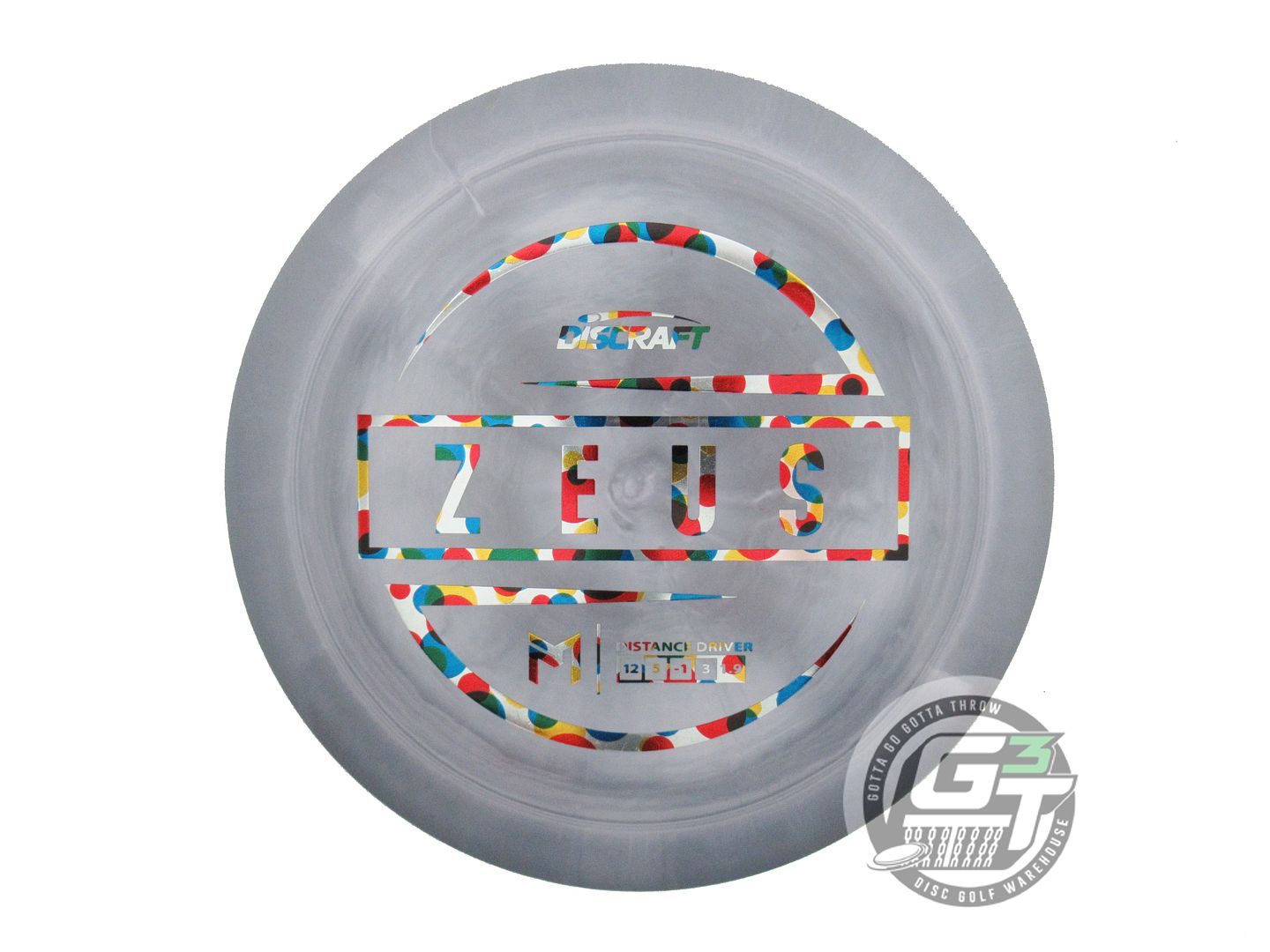 USED Discraft [McBETH] ESP Zeus 174g Gray Wonder Bread Foil Driver Golf Disc