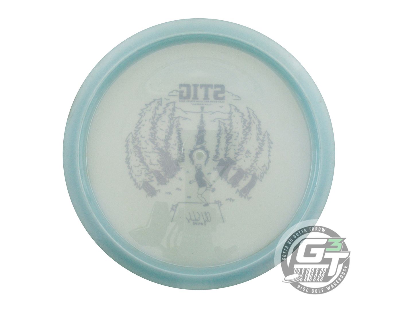 USED Kastaplast [EDWARDS] K1 Hard Stig 174g Sky Blue Black Stamp Midrange Disc