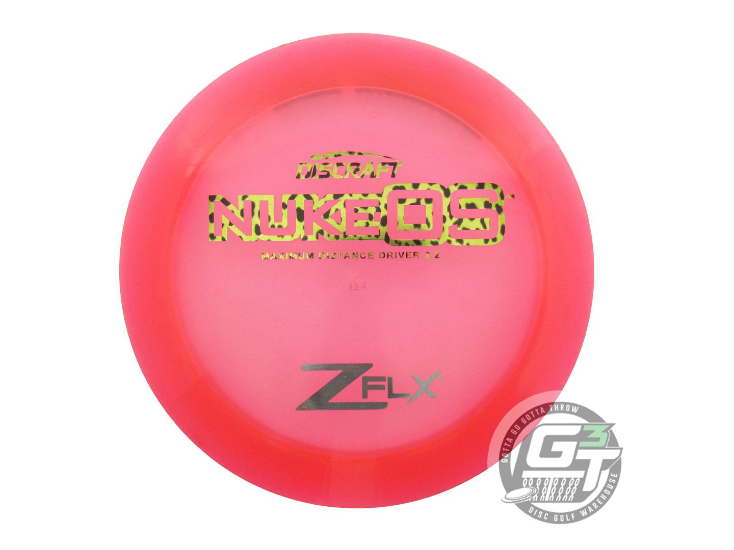 USED Discraft Z FLX Nuke OS 174g Red Cheetah Foil Distance Driver Golf Disc