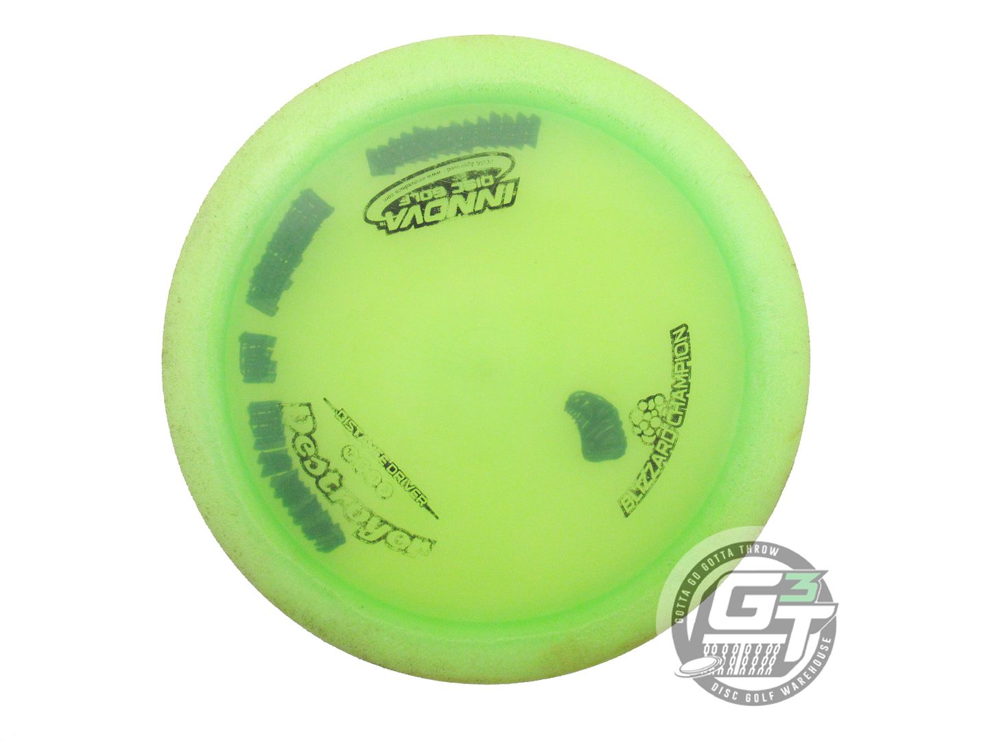 USED Innova Blizzard Destroyer 151g Lime Black Stamp Distance Driver Golf Disc