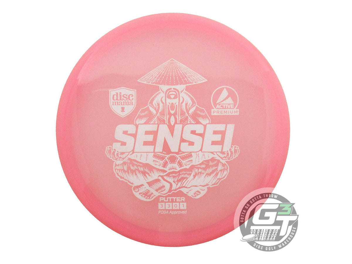 USED DiscMania Active Premium Sensei 174g Pink White Stamp Putter Golf Disc