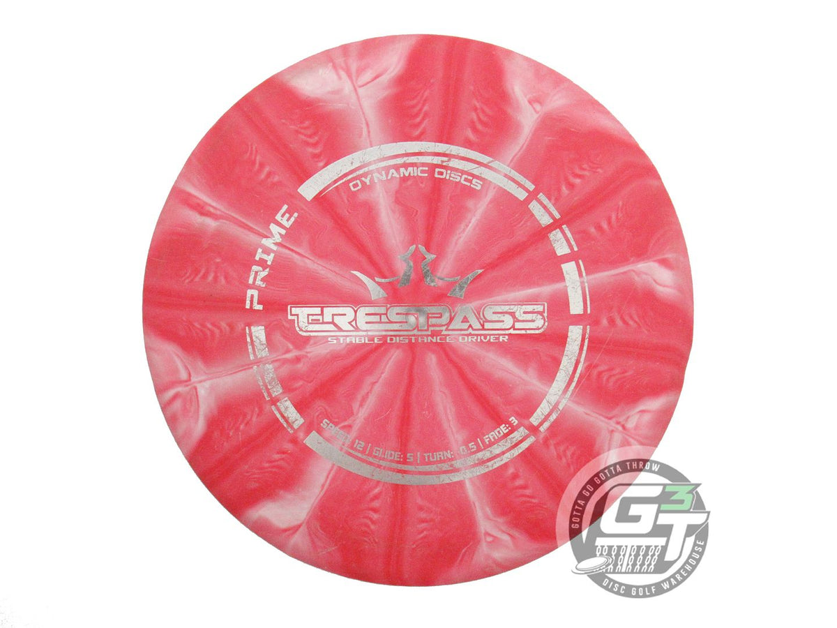 USED Dynamic Discs Prime Burst Trespass 174g Red Silver Foil Driver Disc