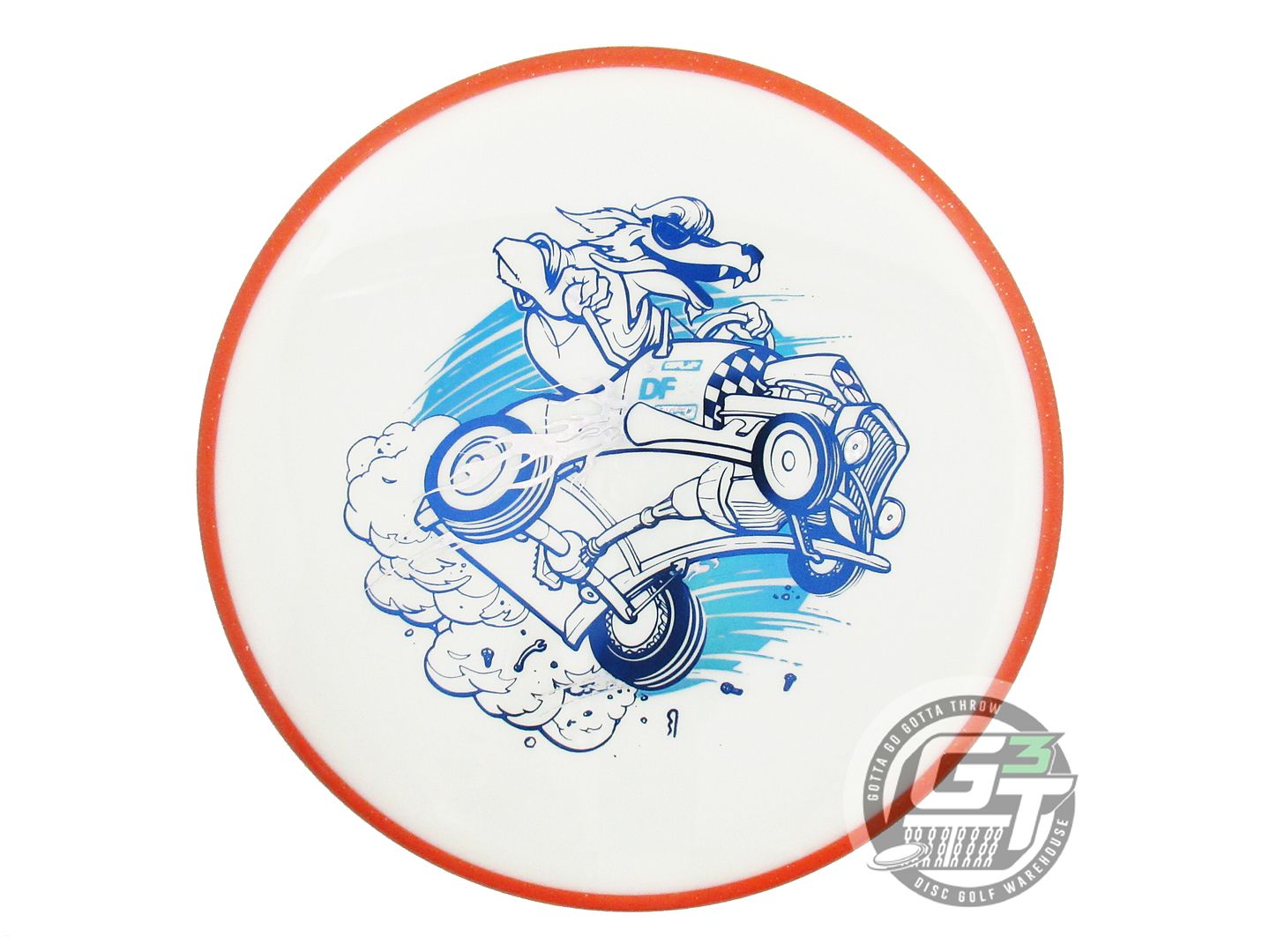 NOS Axiom Discs [DFX] Prism Neutron Pyro 177g White Orange Rim Midrange Disc