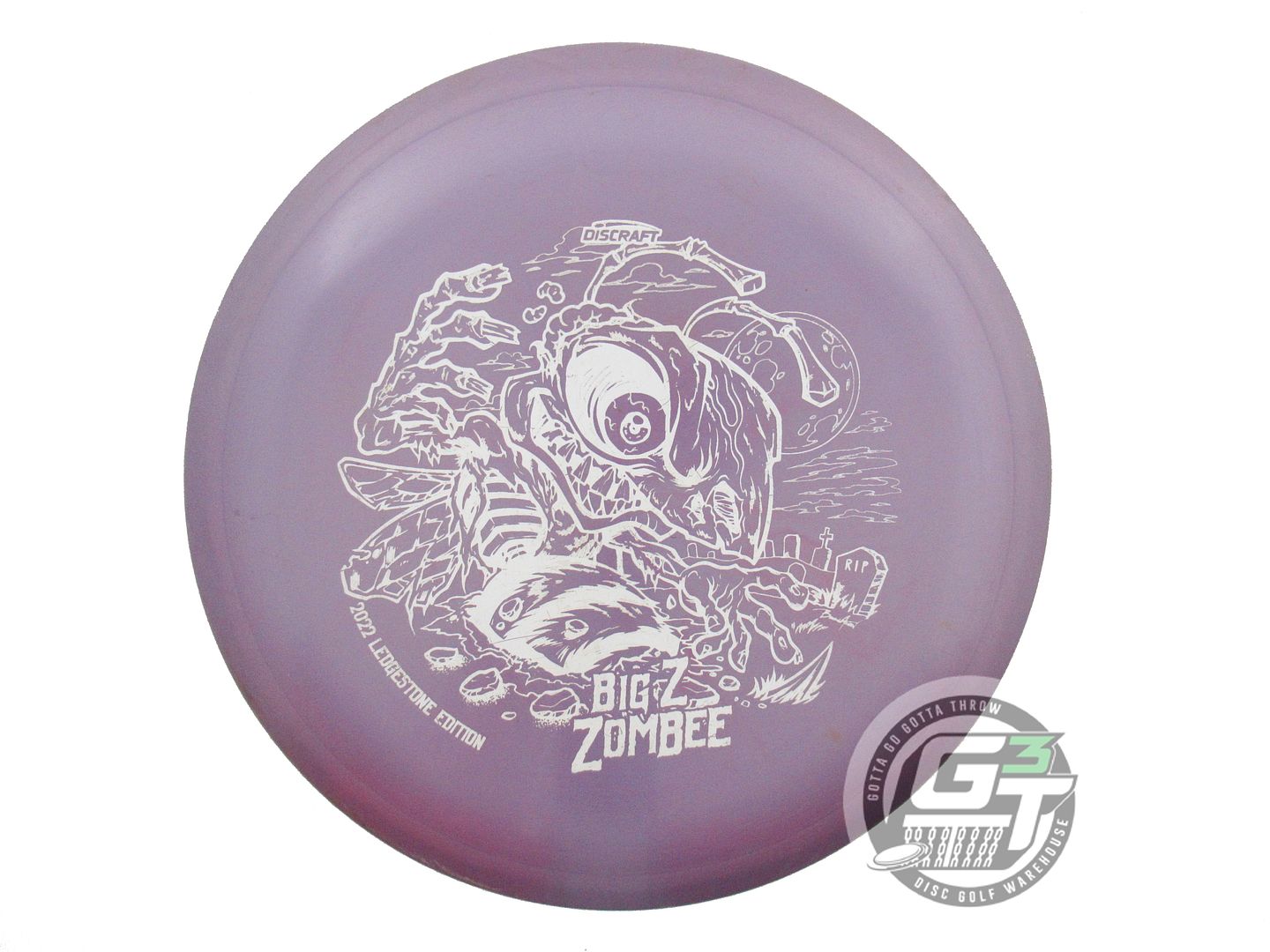 USED Discraft [LEDGESTONE] Big Z Zombee 178g Purple White Stamp Driver Golf Disc