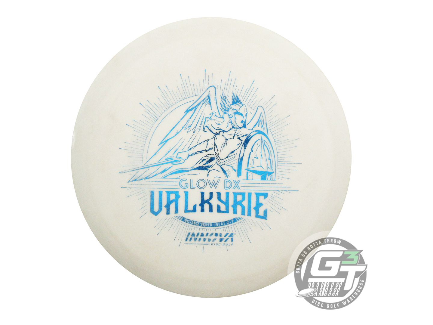 USED Innova DX Glow Valkyrie 175g Blue Foil VIP SERIES Distance Driver Golf Disc
