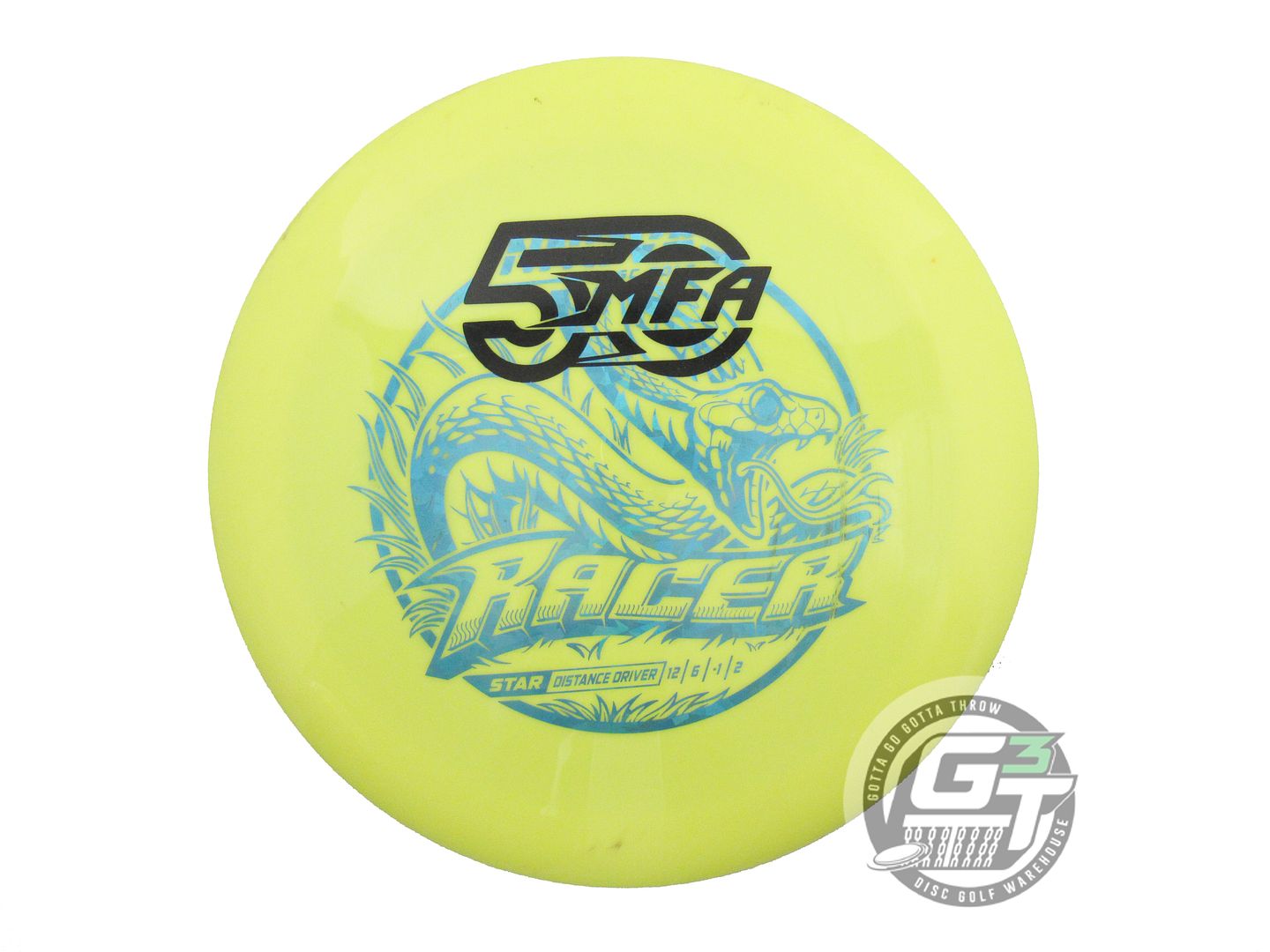 USED Innova Star Racer 175g Yellow Teal Shatter Foil Distance Driver Golf Disc