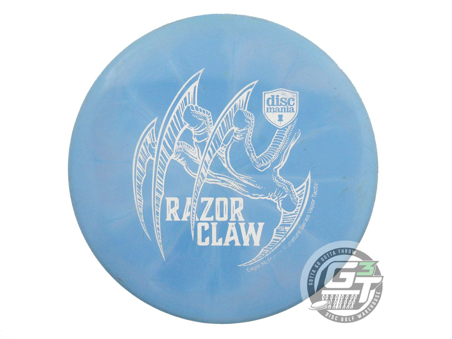 USED DiscMania RAZOR CLAW Vapor Tactic 177g Blue White Stamp Putter Golf Disc