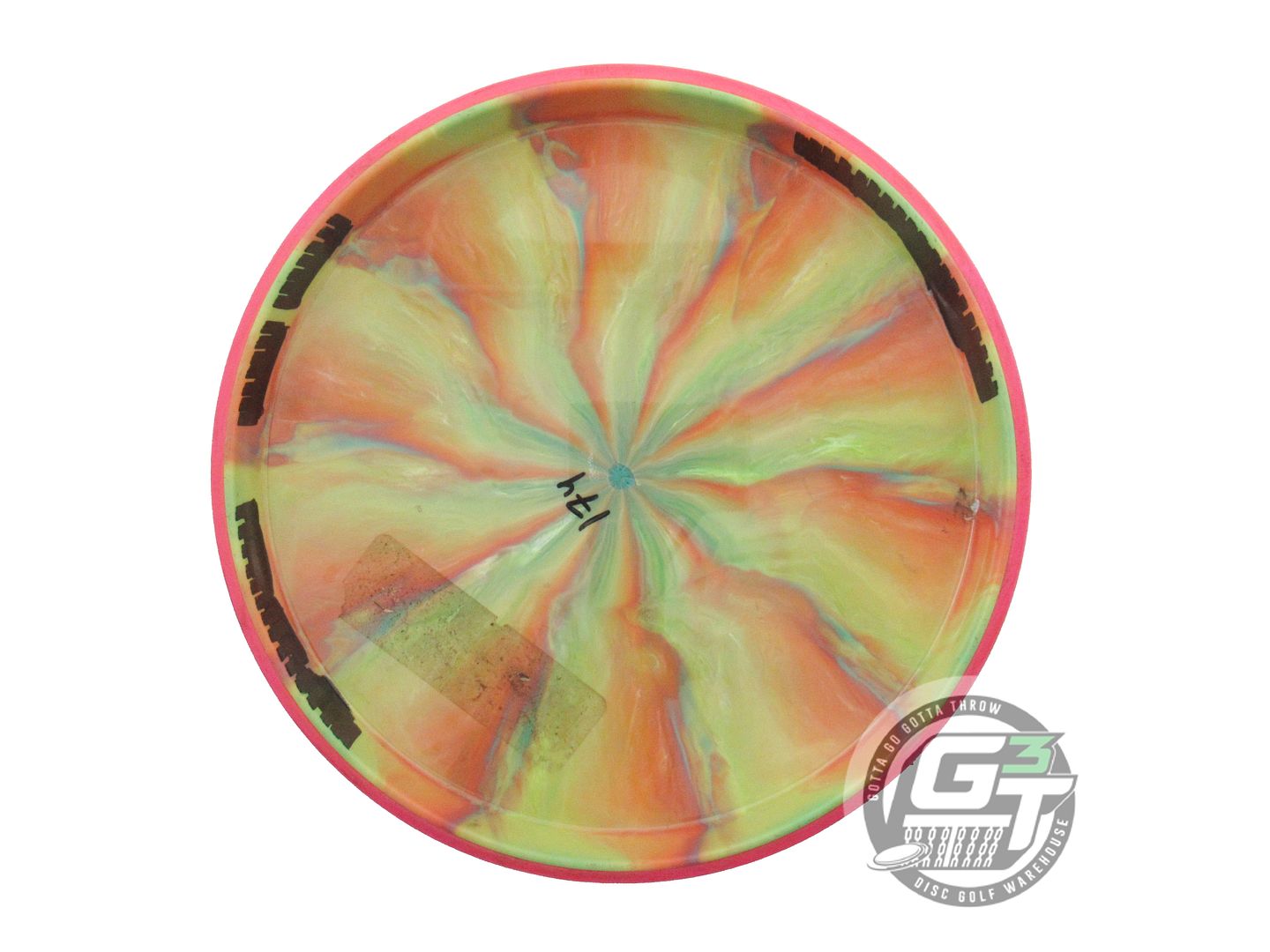 USED Axiom Discs Cosmic Neutron Envy 174g Lime-Orange Pink Rim Putter Golf Disc