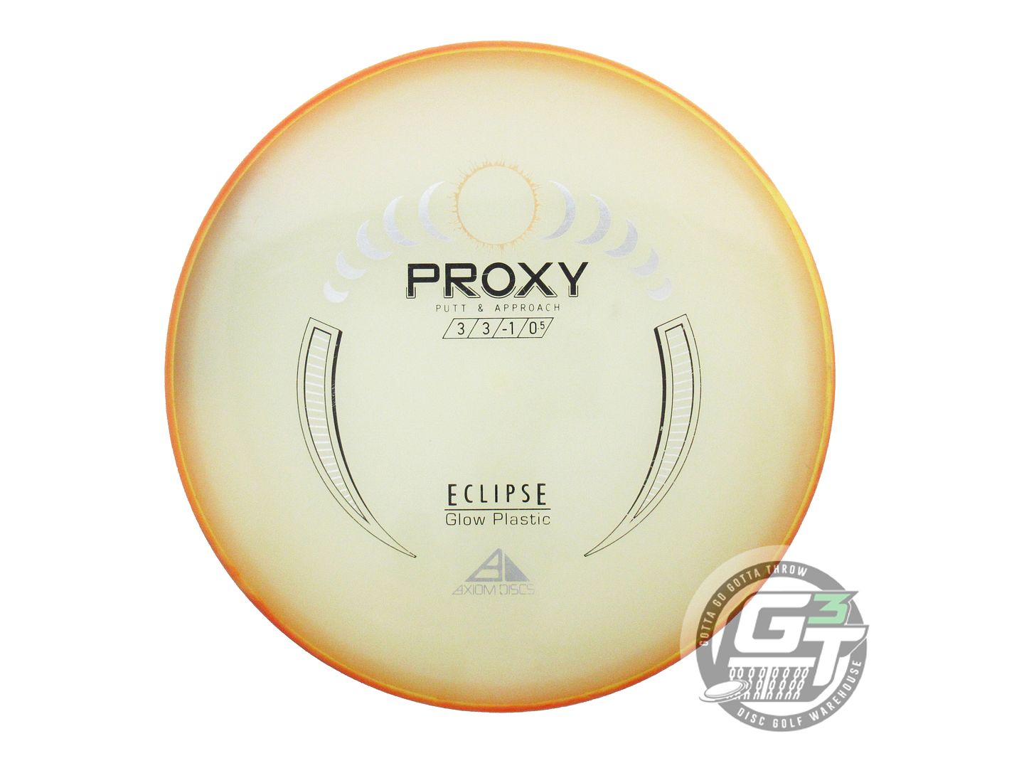 USED Axiom Discs Eclipse Proton Proxy 172g Orange Rim Putter Golf Disc