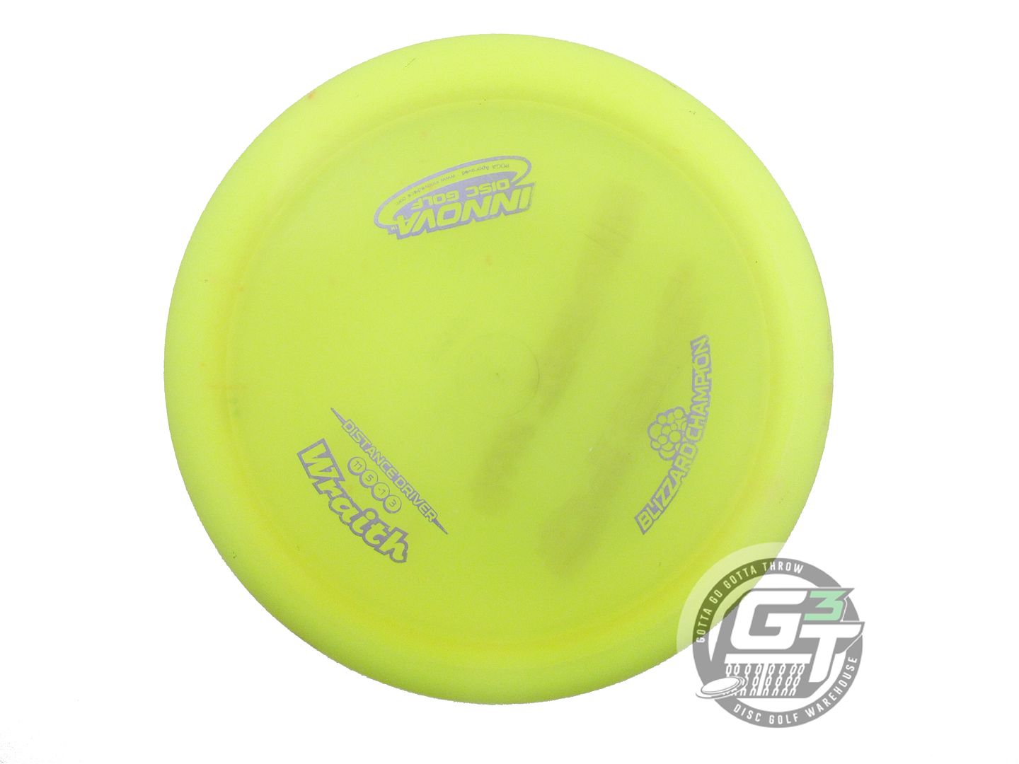 USED Innova Blizzard Wraith 150g Yellow Silver Foil Distance Driver Golf Disc