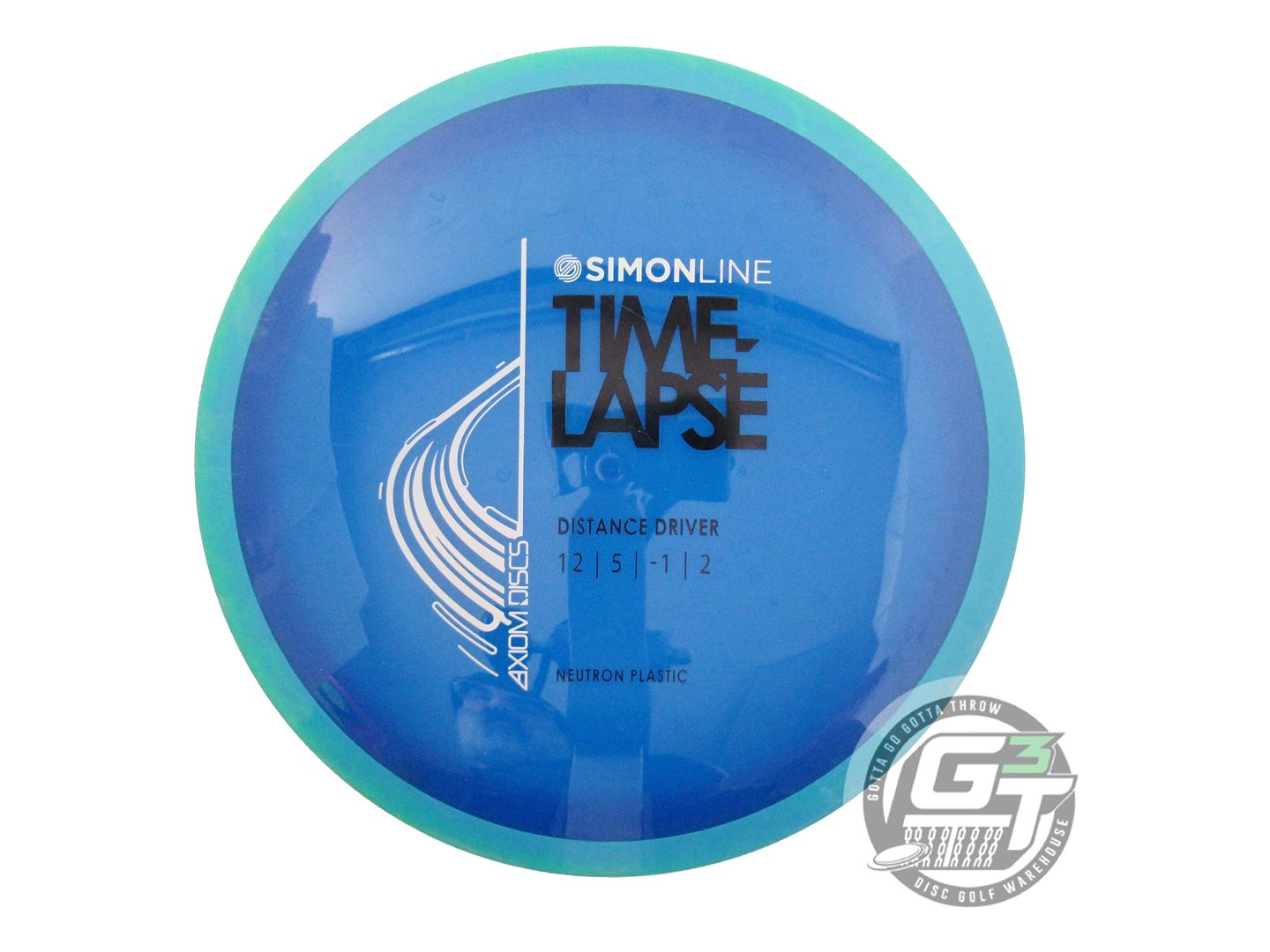 USED Axiom Discs [LIZOTTE] Neutron Time Lapse 173g Blue Teal Rim Driver Disc