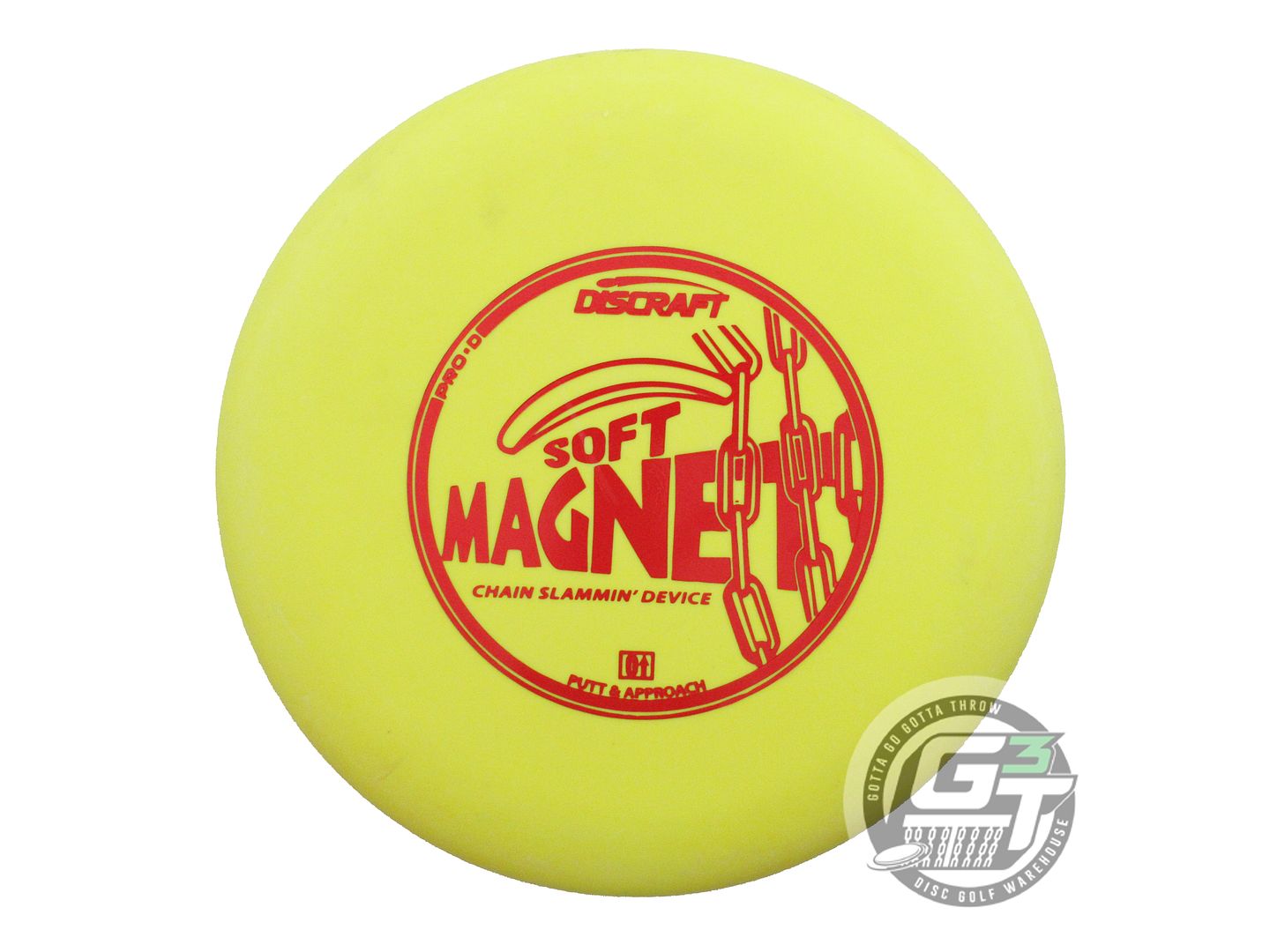 USED Discraft Pro D Soft Magnet 171g Yellow Red Foil Putter Golf Disc