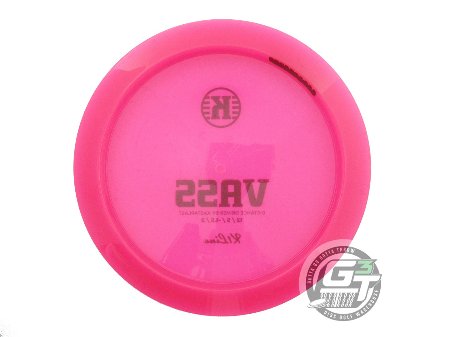USED Kastaplast K1 Vass 173g Pink Black Stamp Distance Driver Golf Disc