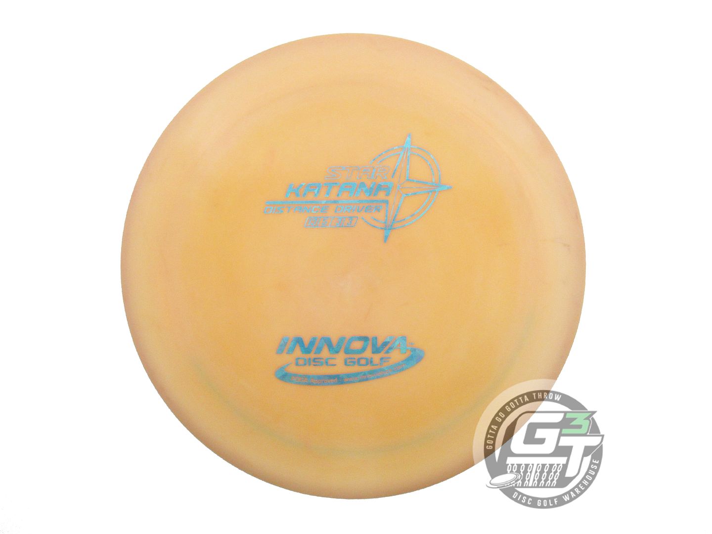 USED Innova Star Katana 175g Peach Teal Shatter Foil Distance Driver Golf Disc