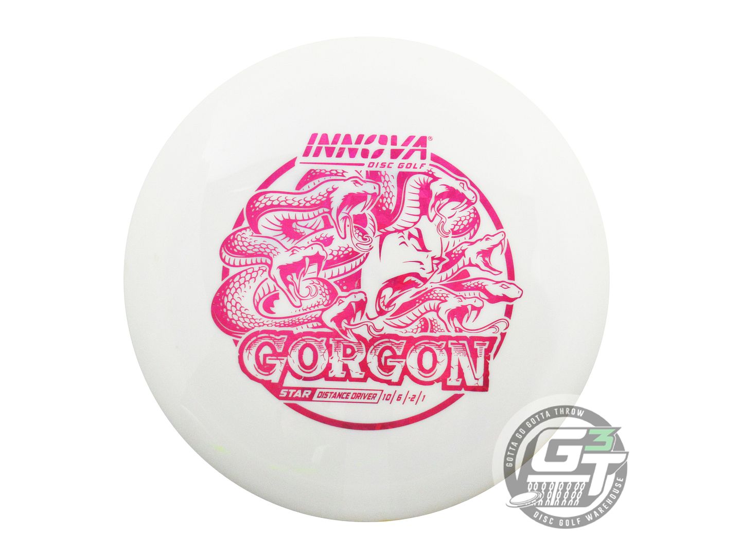 USED Innova Star Gorgon 174g White Magenta Shatter Foil Distance Driver Disc