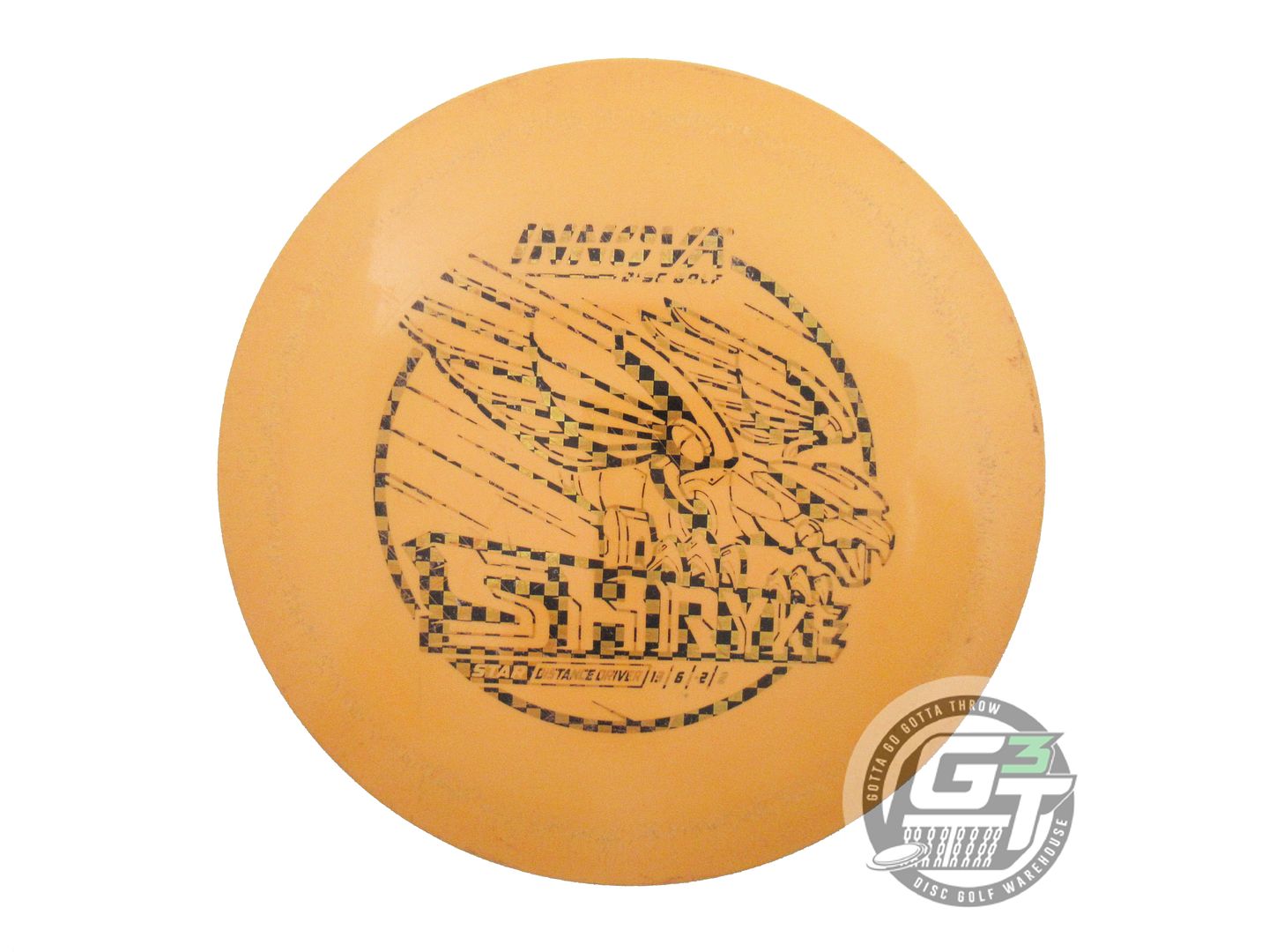 USED Innova Star Shryke 170g Orange Checker Foil Distance Driver Golf Disc