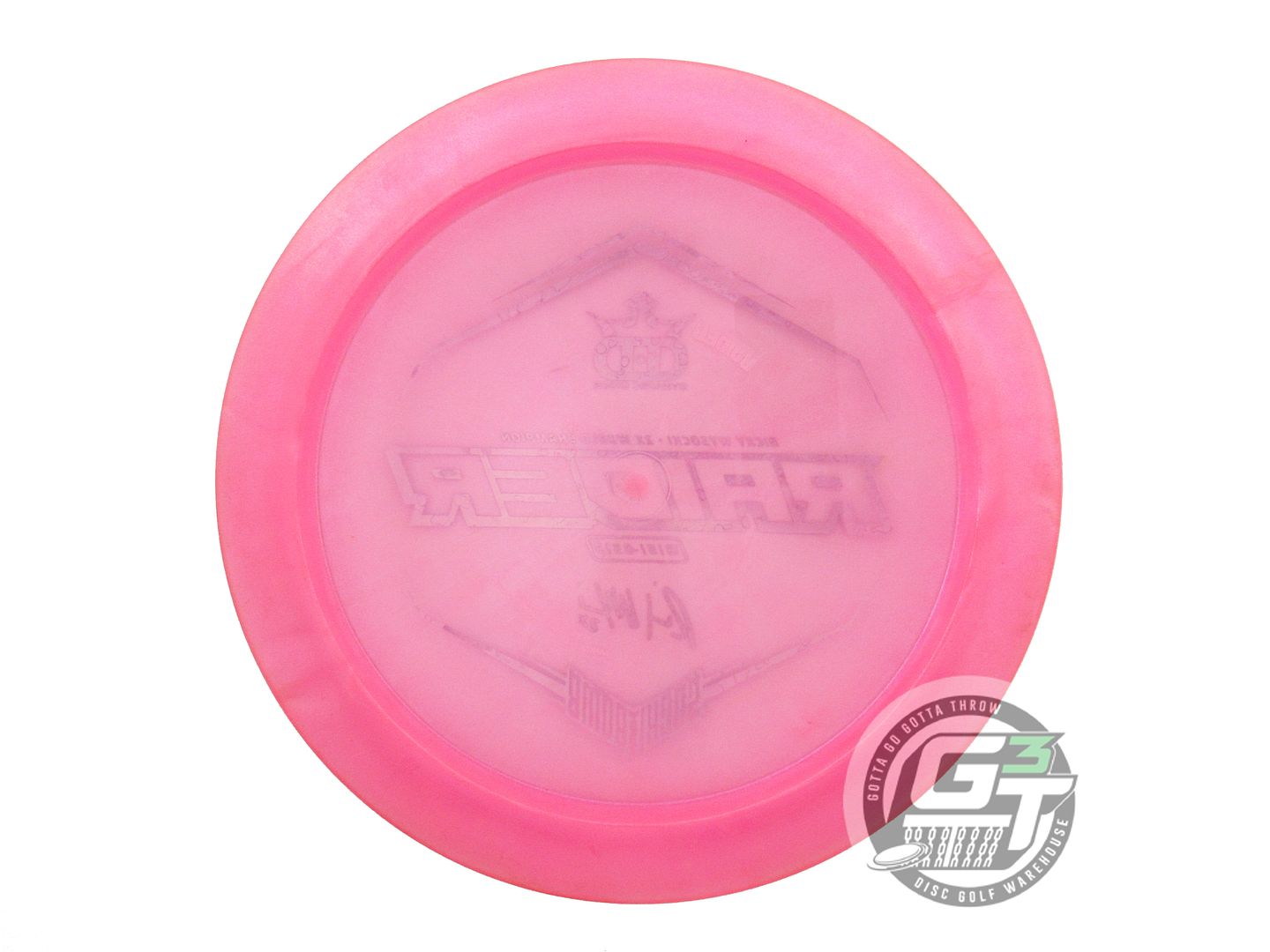 USED Dynamic Discs [WYSOCKI] Glimmer Lucid Ice Raider 173g Pink Driver Golf Disc
