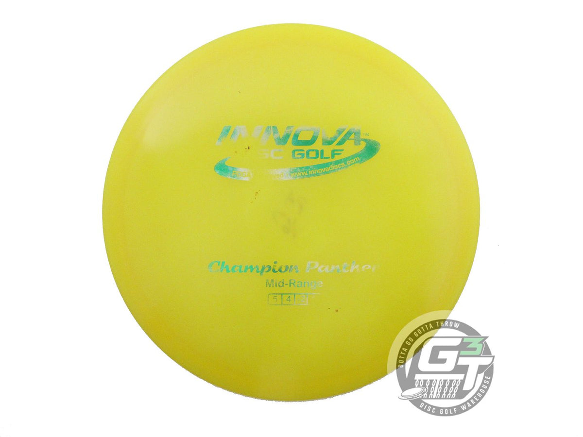 USED Innova Champion Panther 167g Yellow Green Foil Midrange Golf Disc ...