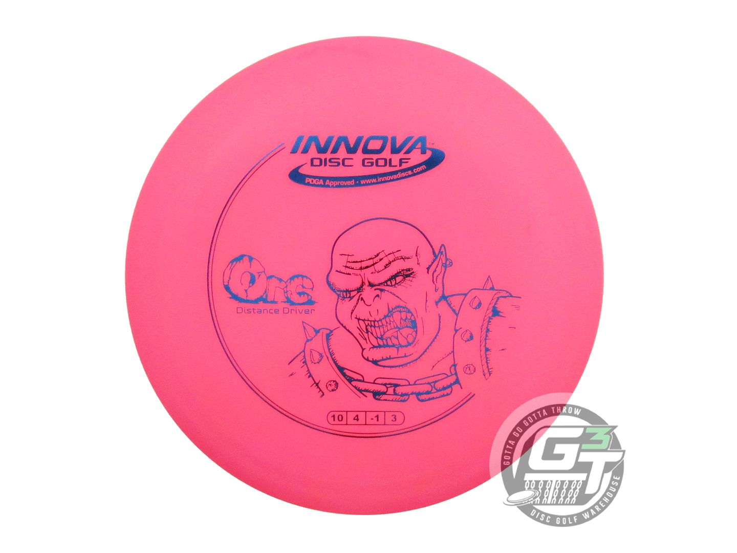 USED Innova DX Orc 175g Pink Blue Foil Distance Driver Golf Disc