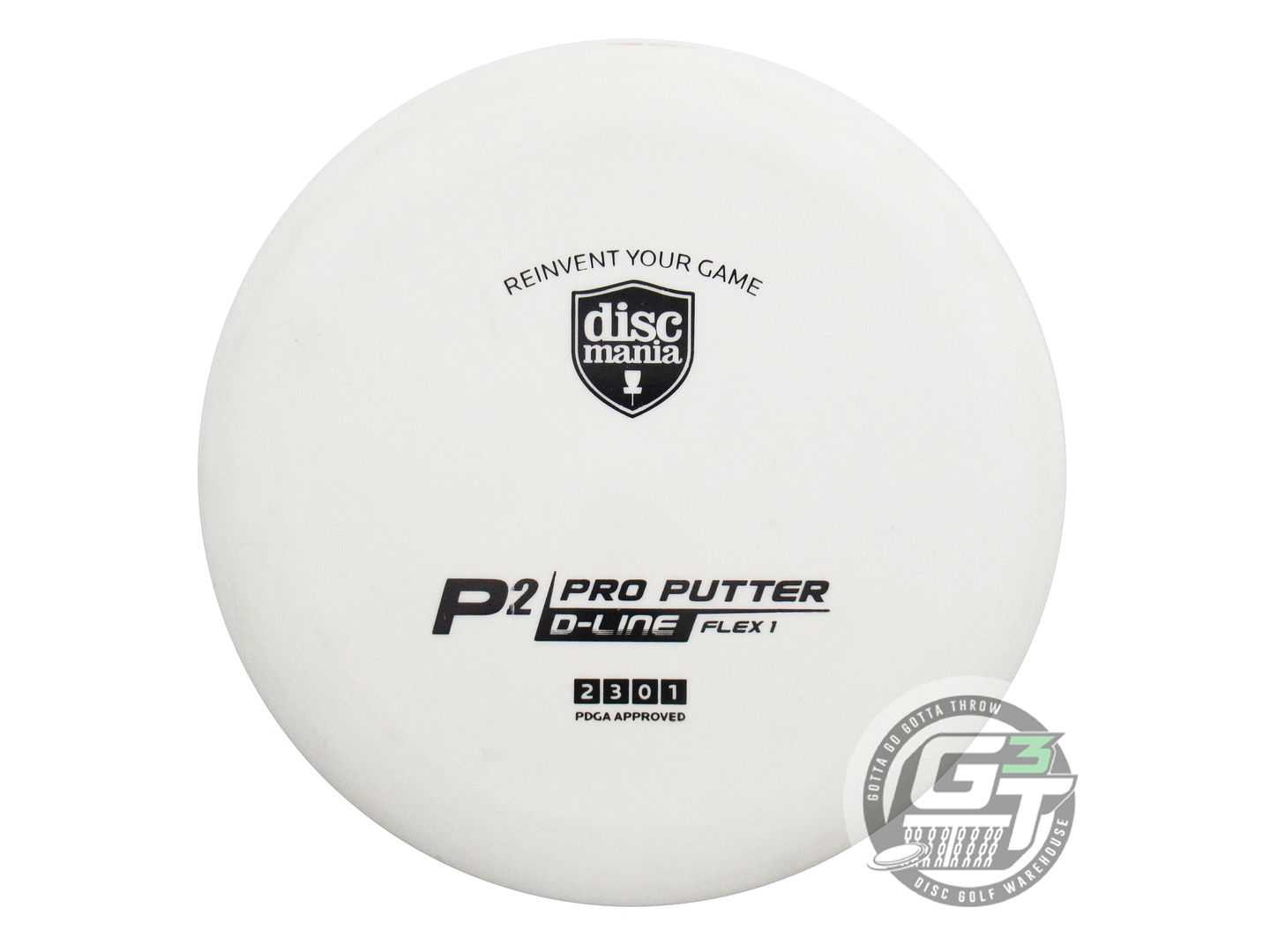 USED DiscMania D-Line Flex 1 P1x 176g White Black Stamp Putter Golf Disc