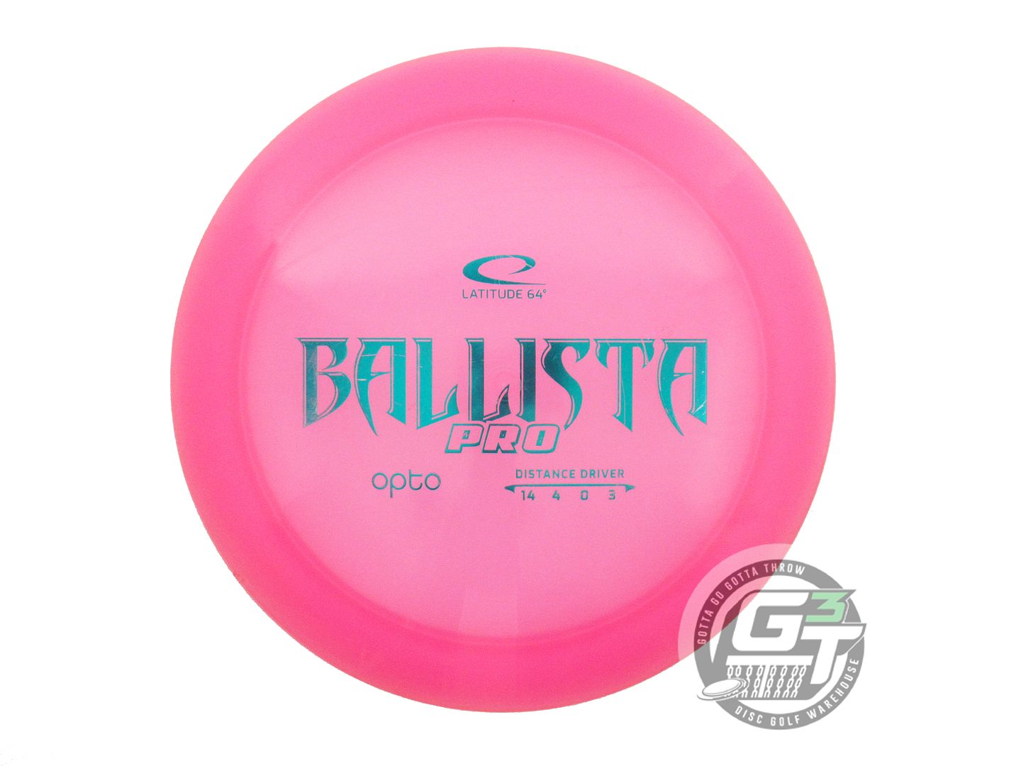 USED Latitude 64 Opto Ballista Pro 172g Pink Teal Foil Distance Driver Golf Disc