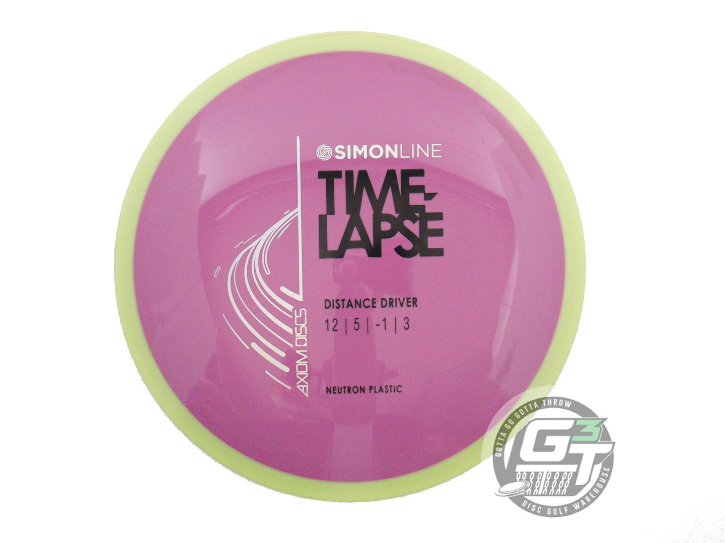 USED Axiom Discs Neutron Time Lapse 174g Purple Yellow Rim Driver Golf Disc