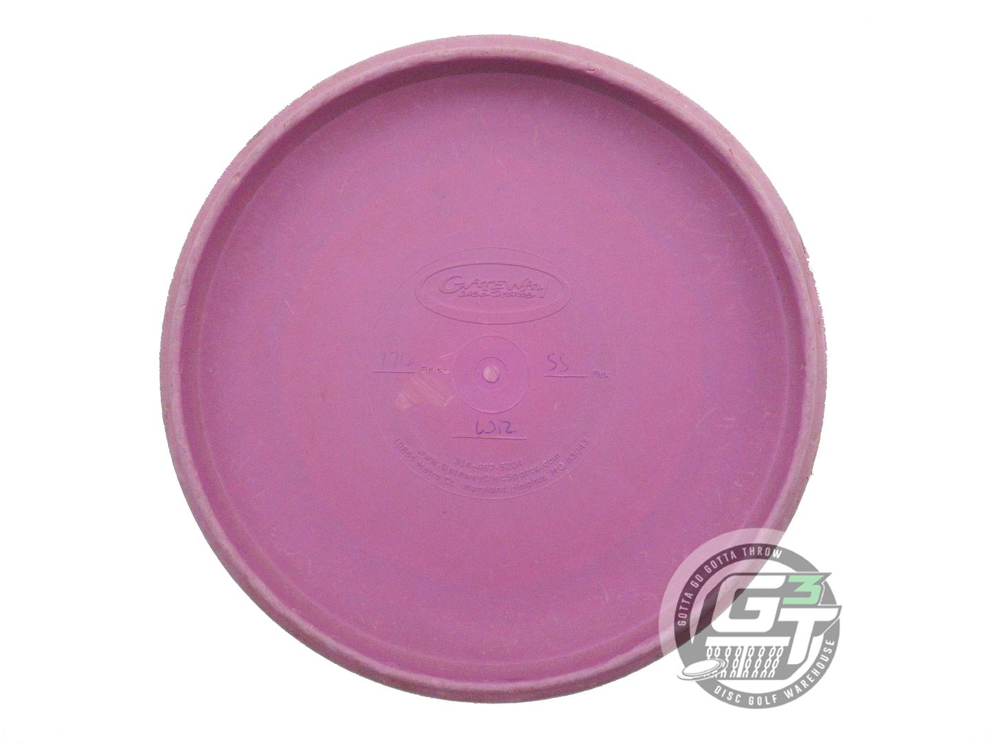 USED Gateway SureGrip SS Wizard 176g Purple Silver Foil Putter Golf Disc