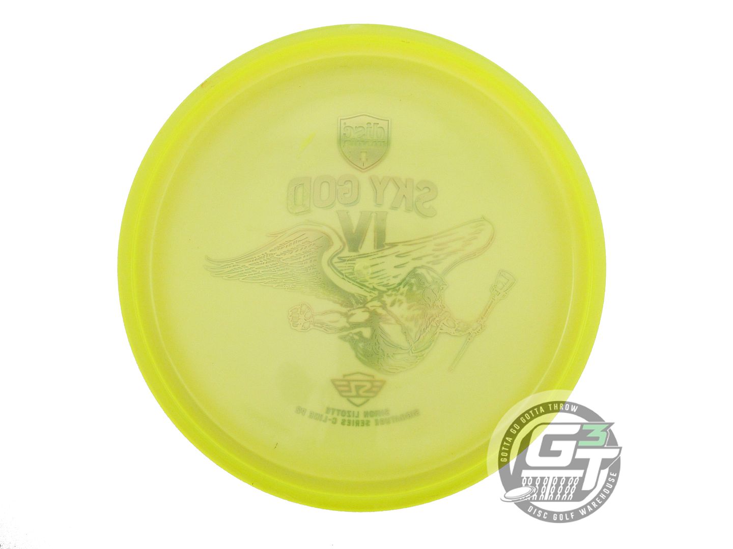USED DiscMania SKY GOD 4 C-Line P2 176g Yellow Rainbow Foil Putter Golf Disc