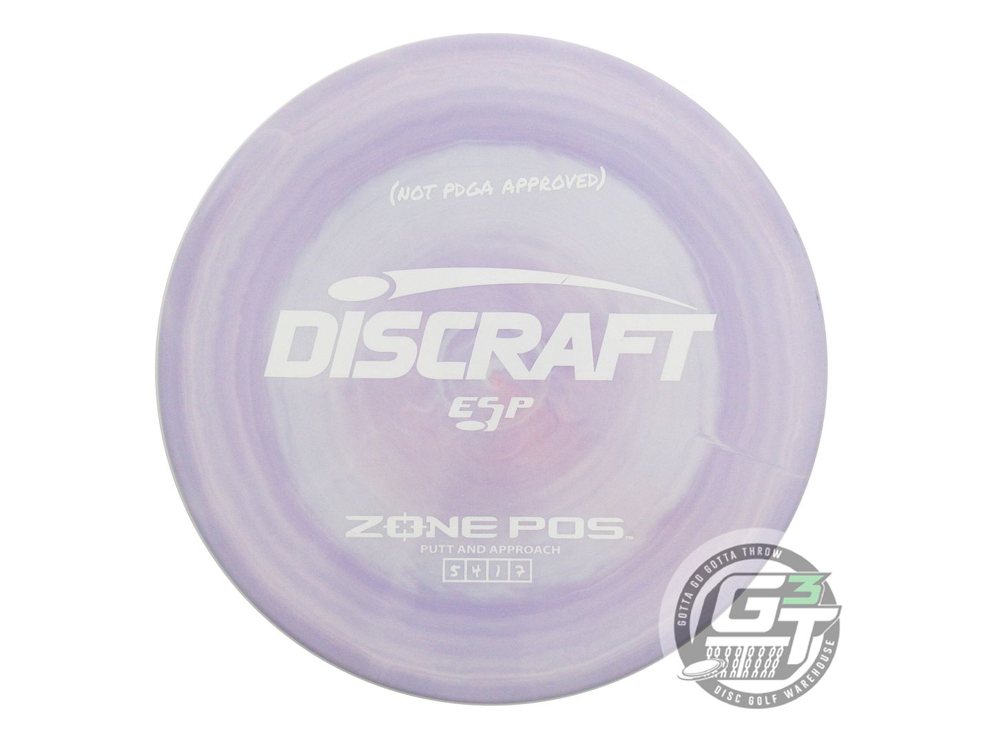 NOS Discraft ESP Zone POS 172g Lilac White Stamp Putter Golf Disc