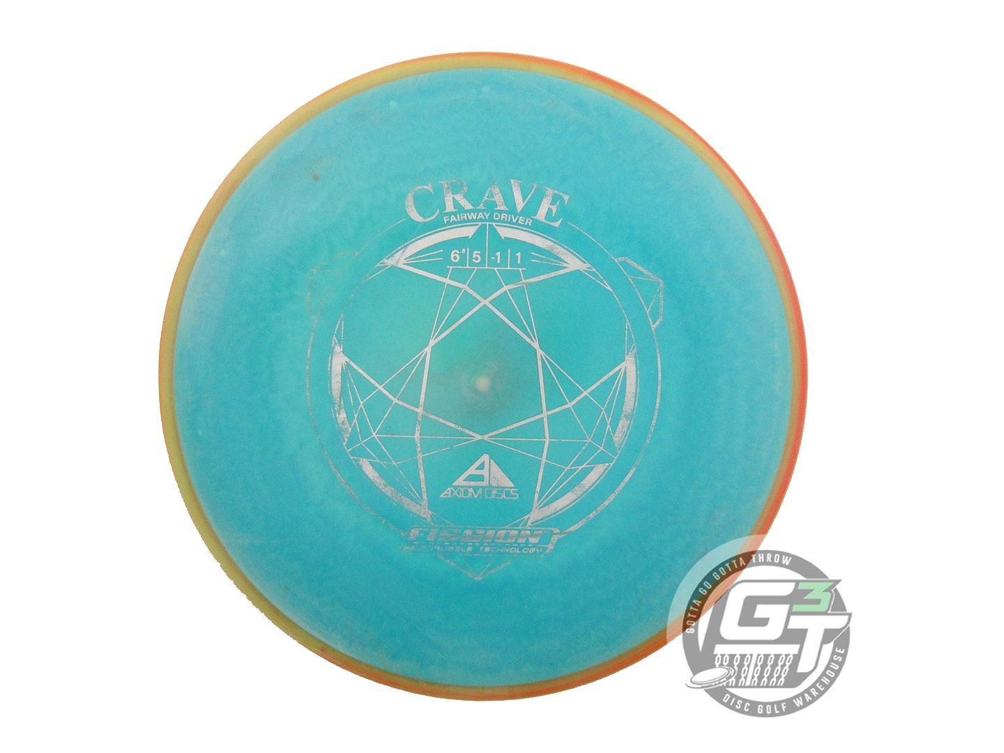 USED Axiom Discs Fission Crave 145g Teal Marigold Rim Fairway Driver Golf Disc