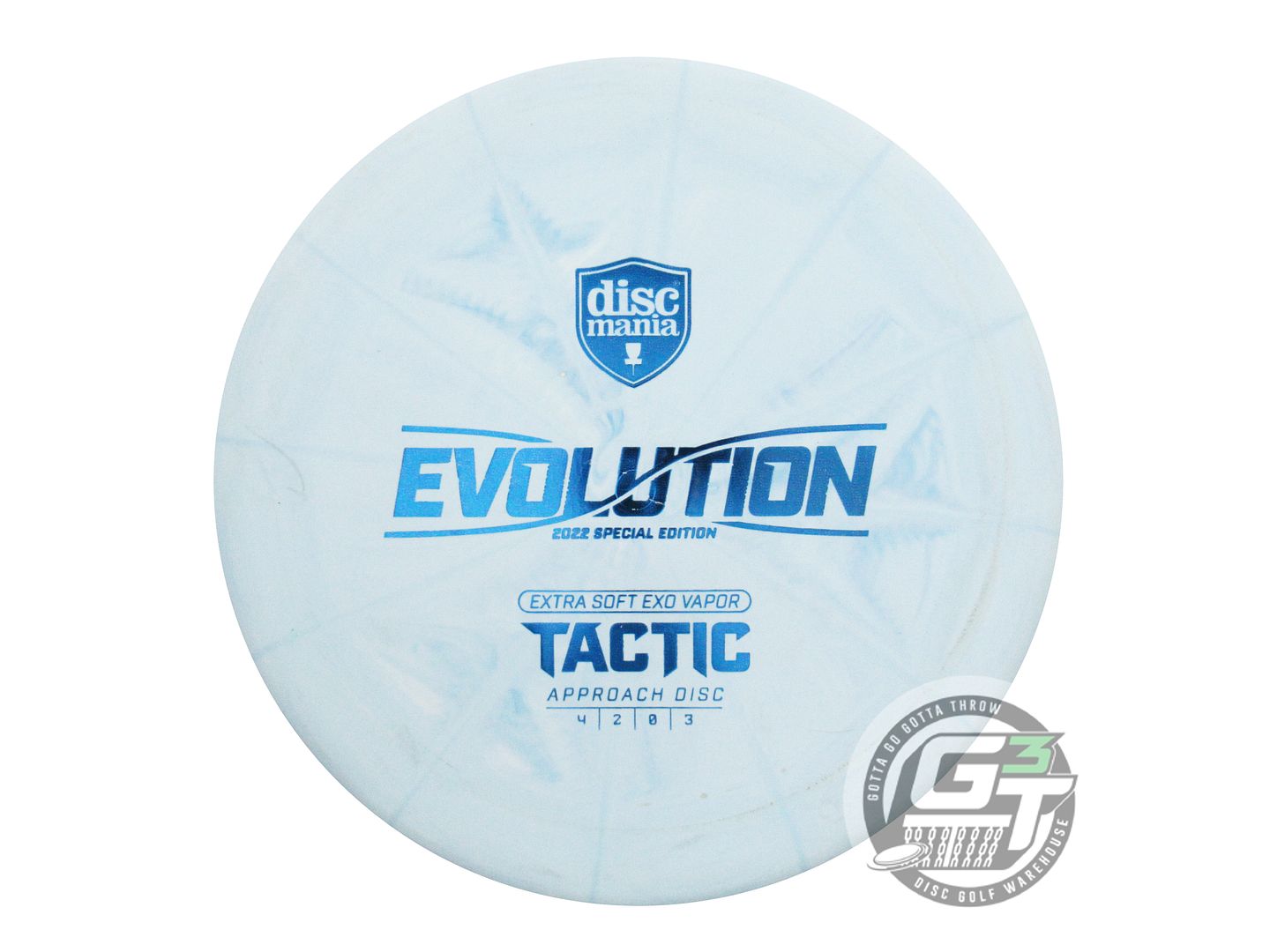 USED DiscMania X-OUT EXO Extra Soft Vapor Tactic 175g Sky Blue Putter Golf Disc