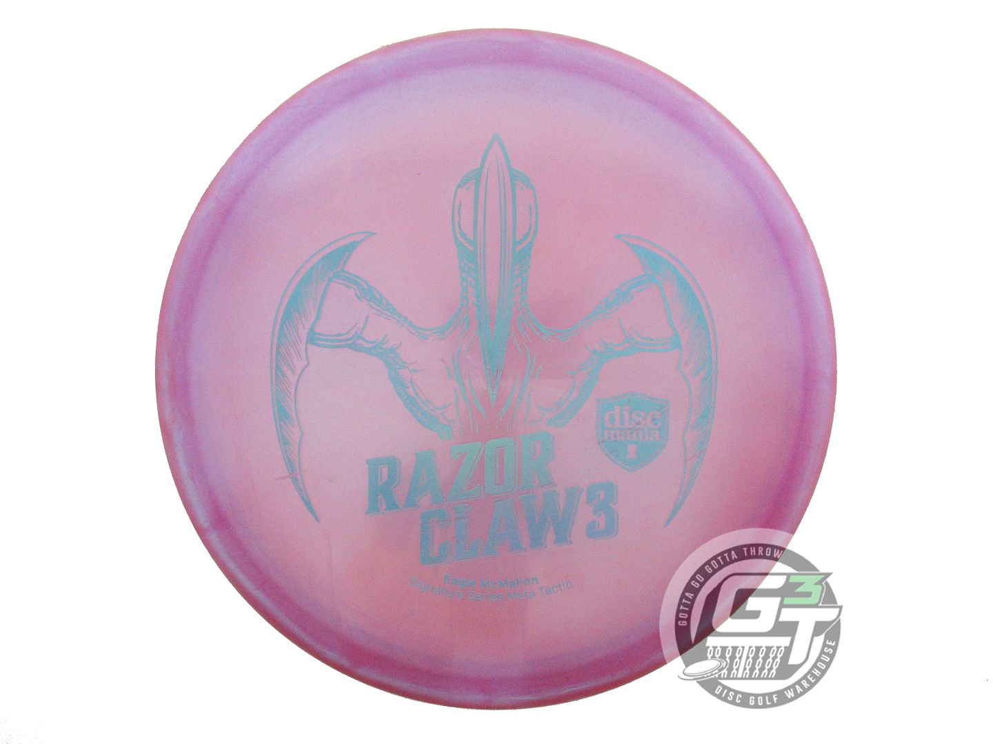 USED DiscMania RAZOR CLAW 3 Meta Tactic 173g Pink Blue Holo Foil Putter Disc
