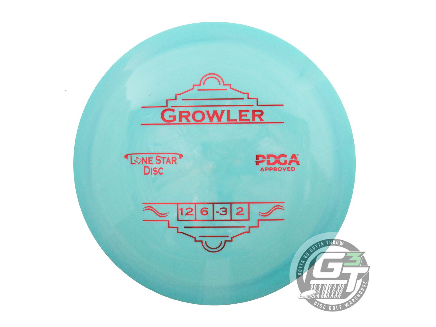 USED Lone Star Bravo Growler 175g Seafoam Red Foil Distance Driver Golf Disc