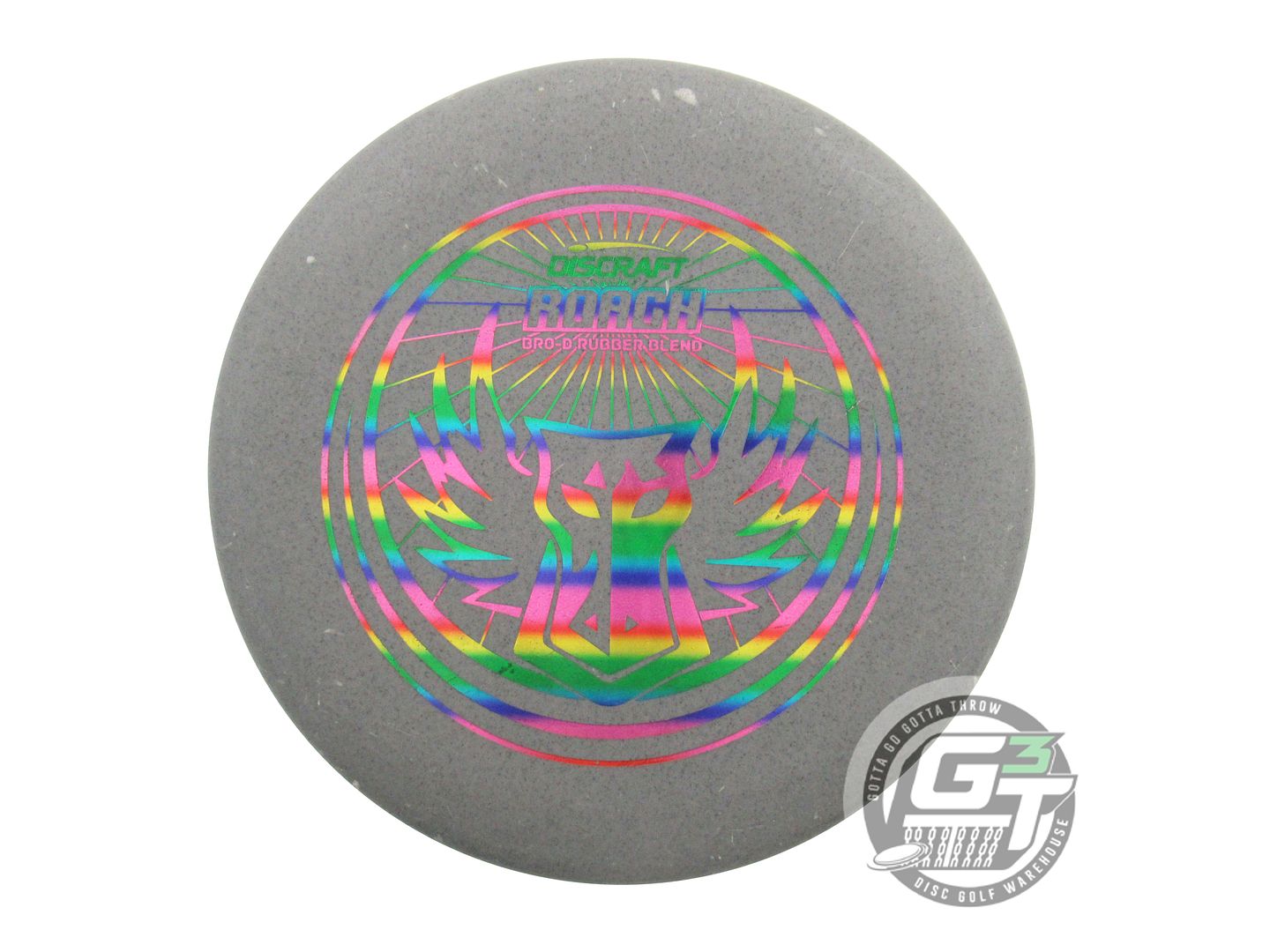 USED Discraft BRO-D Rubber Blend Roach 174g Gray Rainbow Foil Putter Golf Disc