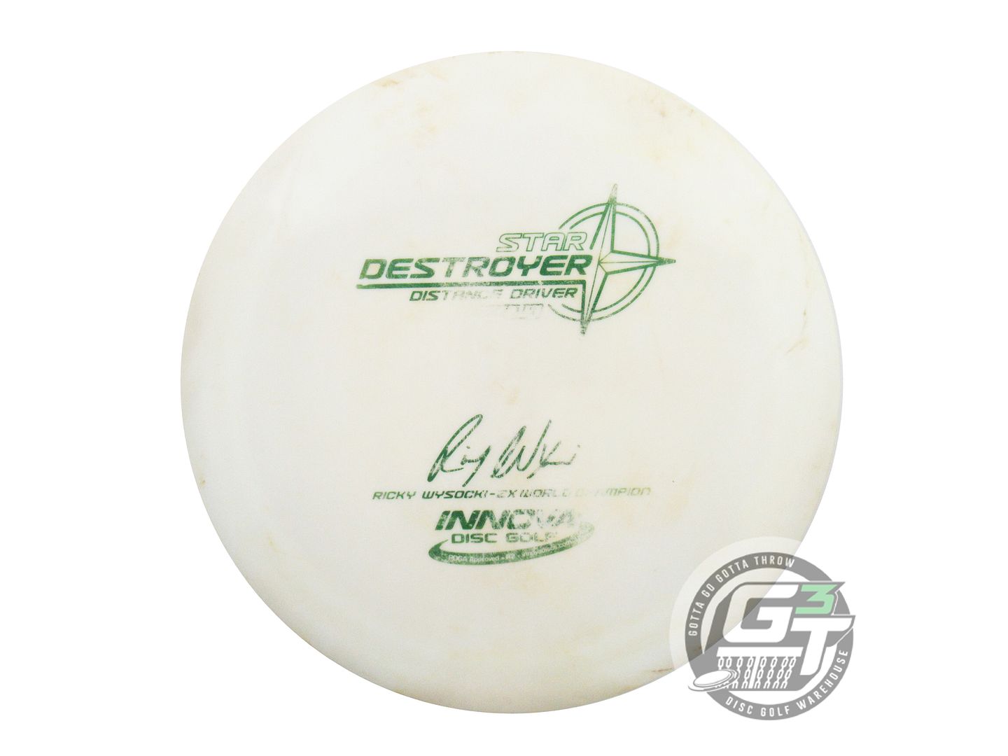 USED Innova [WYSOCKI] Star Destroyer 172g White Green Stamp Driver Golf Disc