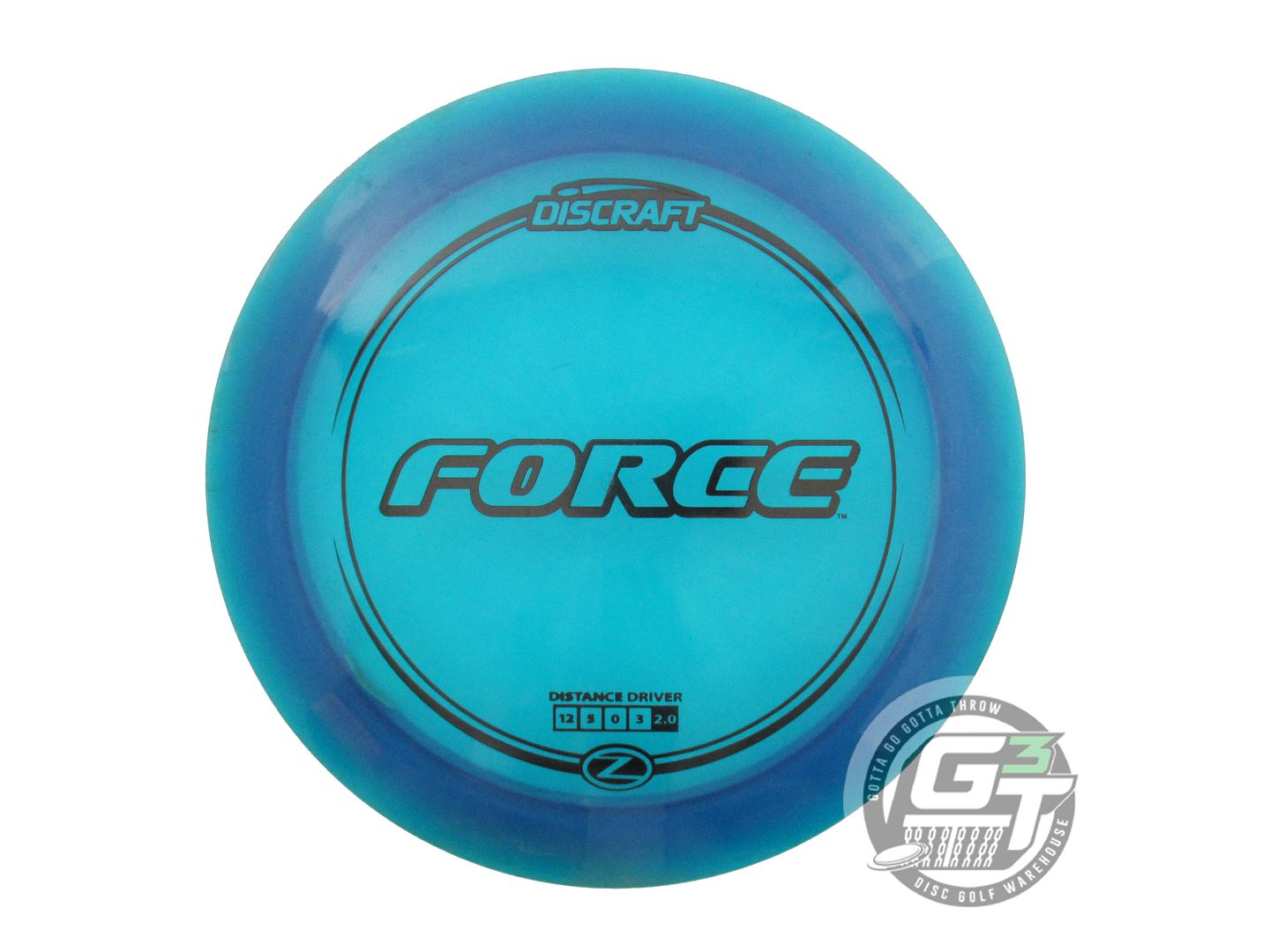 USED Discraft Z Force 176g Blue Black Stamp Distance Driver Golf Disc