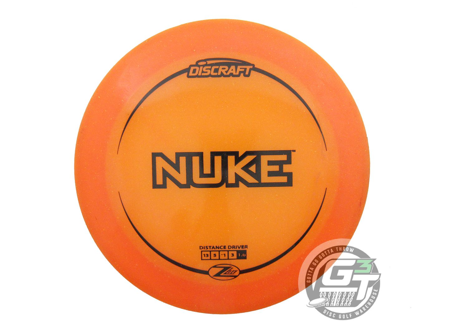 USED Discraft Z Lite Nuke 165g Orange Black Stamp Distance Driver Golf Disc