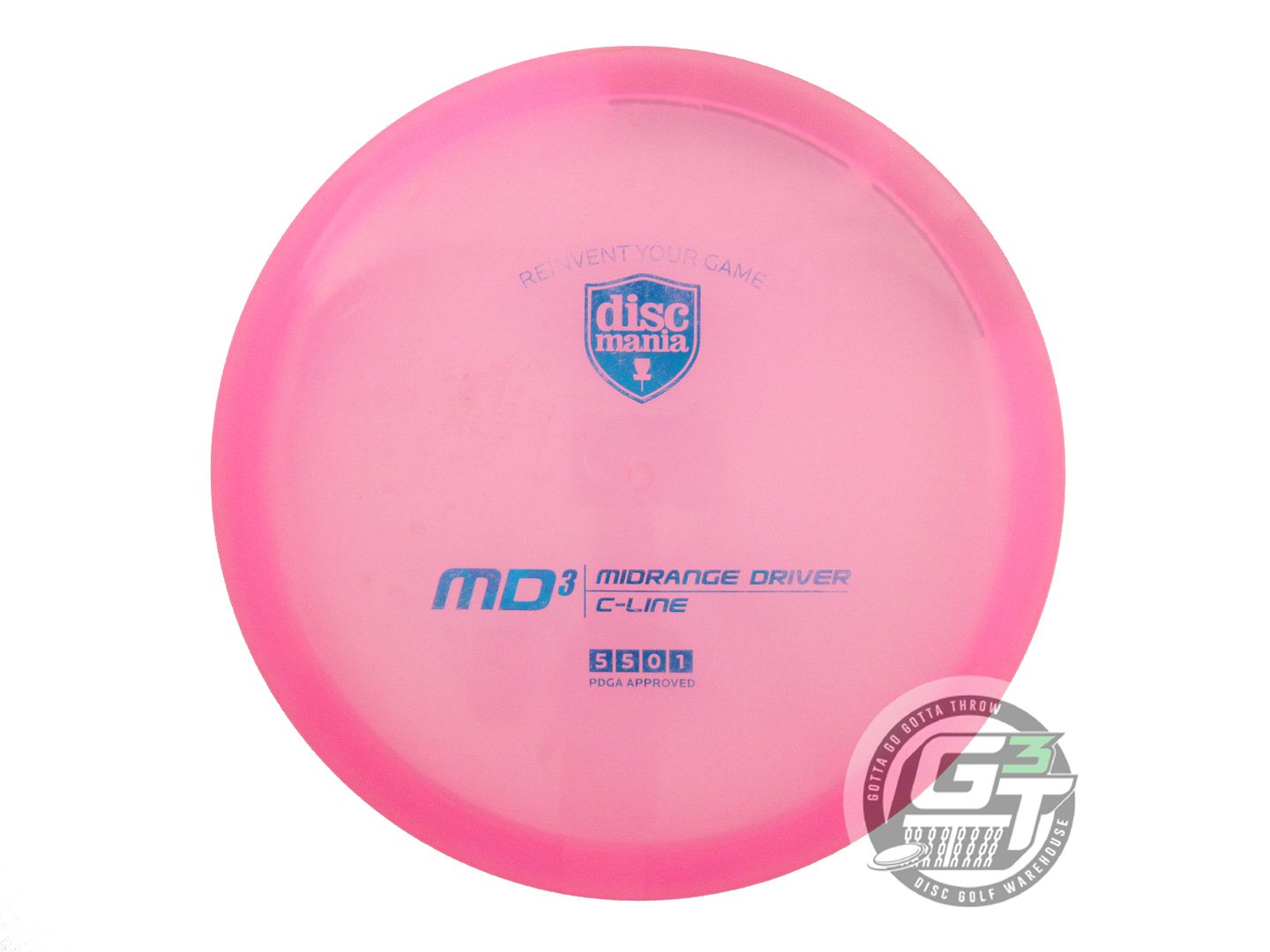 USED DiscMania C-Line MD3 177g Pink Blue Foil Midrange Golf Disc