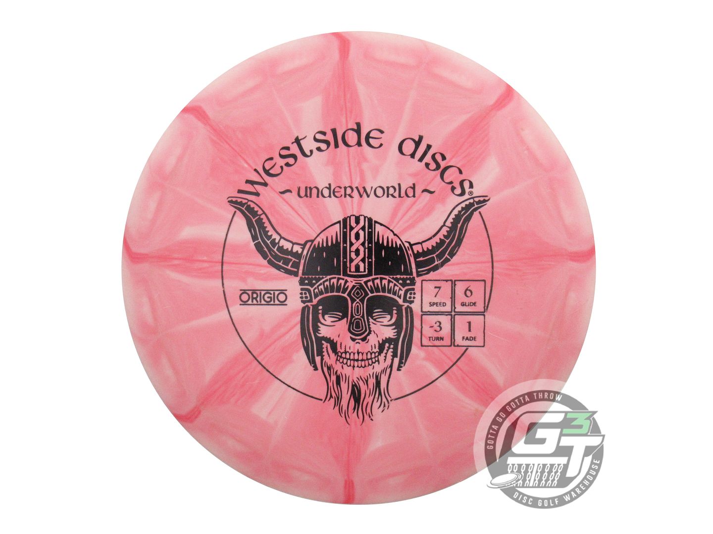USED Westside Discs Origio Burst Underworld 173g Pink Black Stamp Driver Disc
