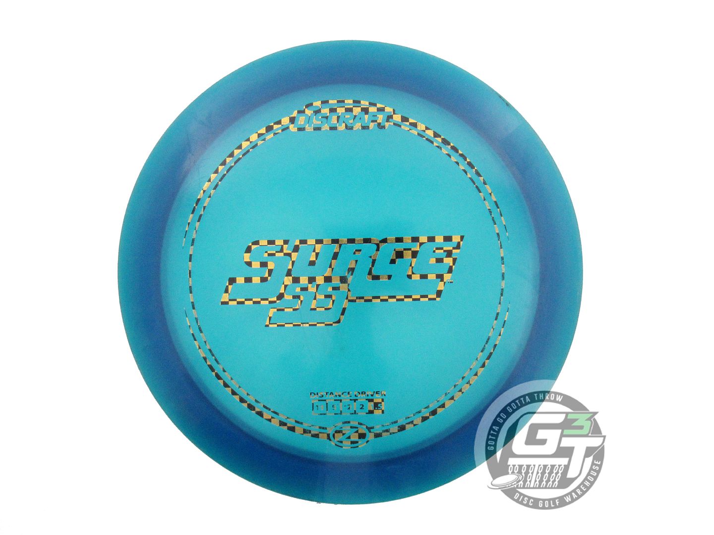 USED Discraft Z Surge SS 172g Blue Checker Foil Distance Driver Golf Disc
