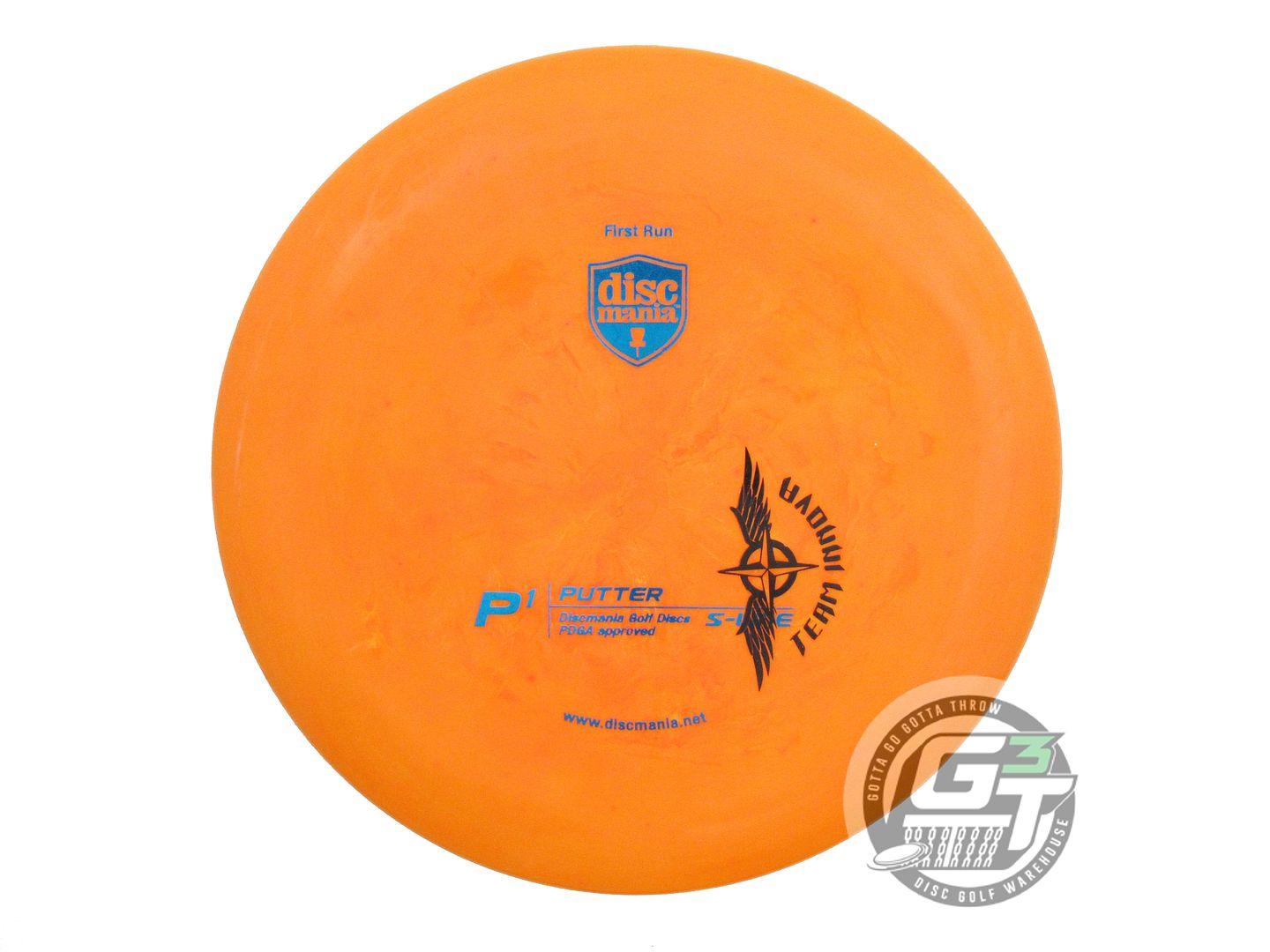 USED DiscMania FIRST RUN S-Line P1 176g Orange Blue TEAM INNOVA Putter Disc