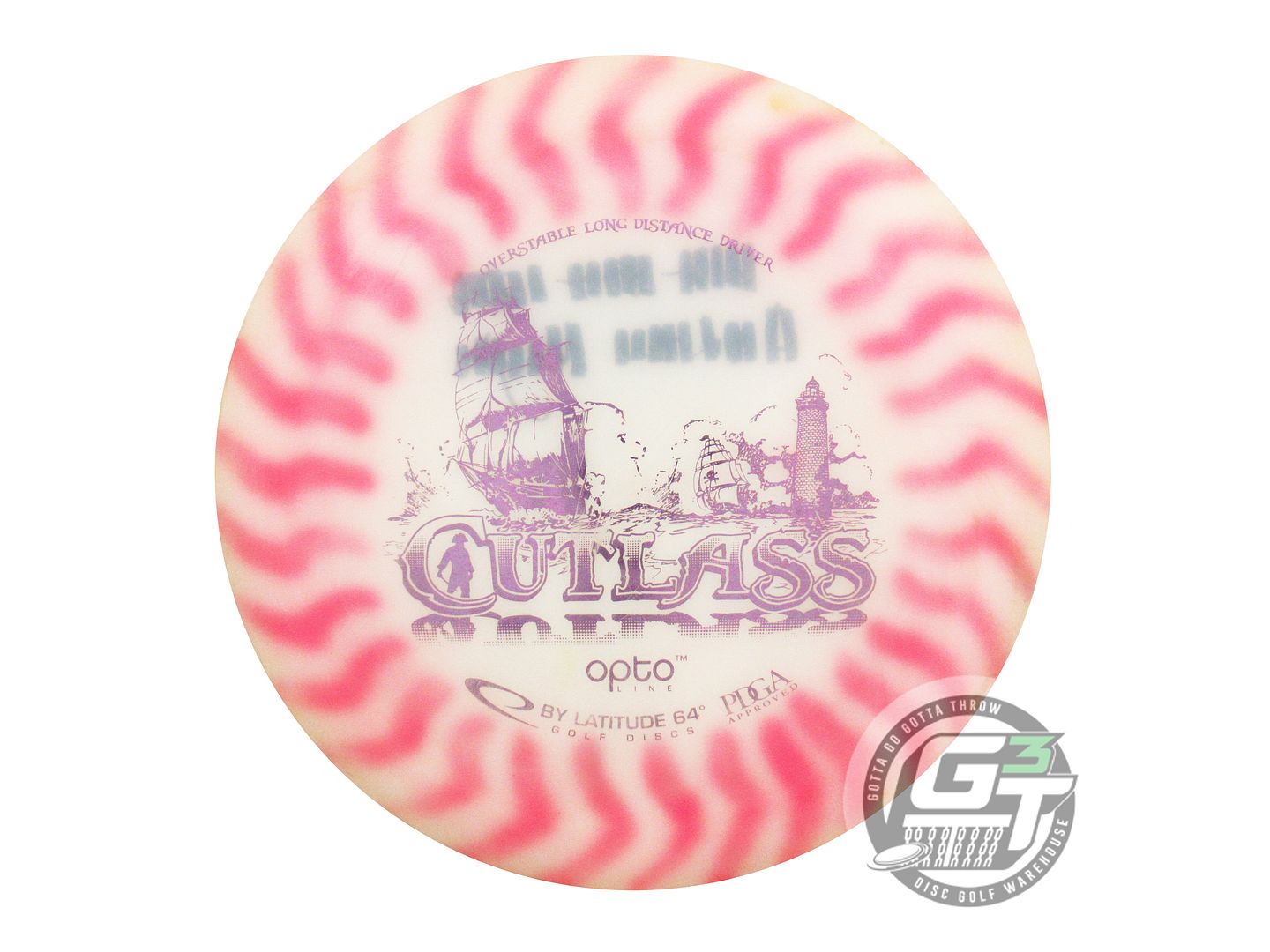 USED Latitude 64 Opto Cutlass 172g White HOME DYED Distance Driver Golf Disc