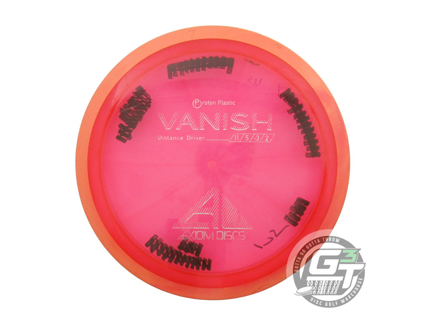 USED Axiom Discs Proton Vanish 175g Red Orange Rim Distance Driver Golf Disc