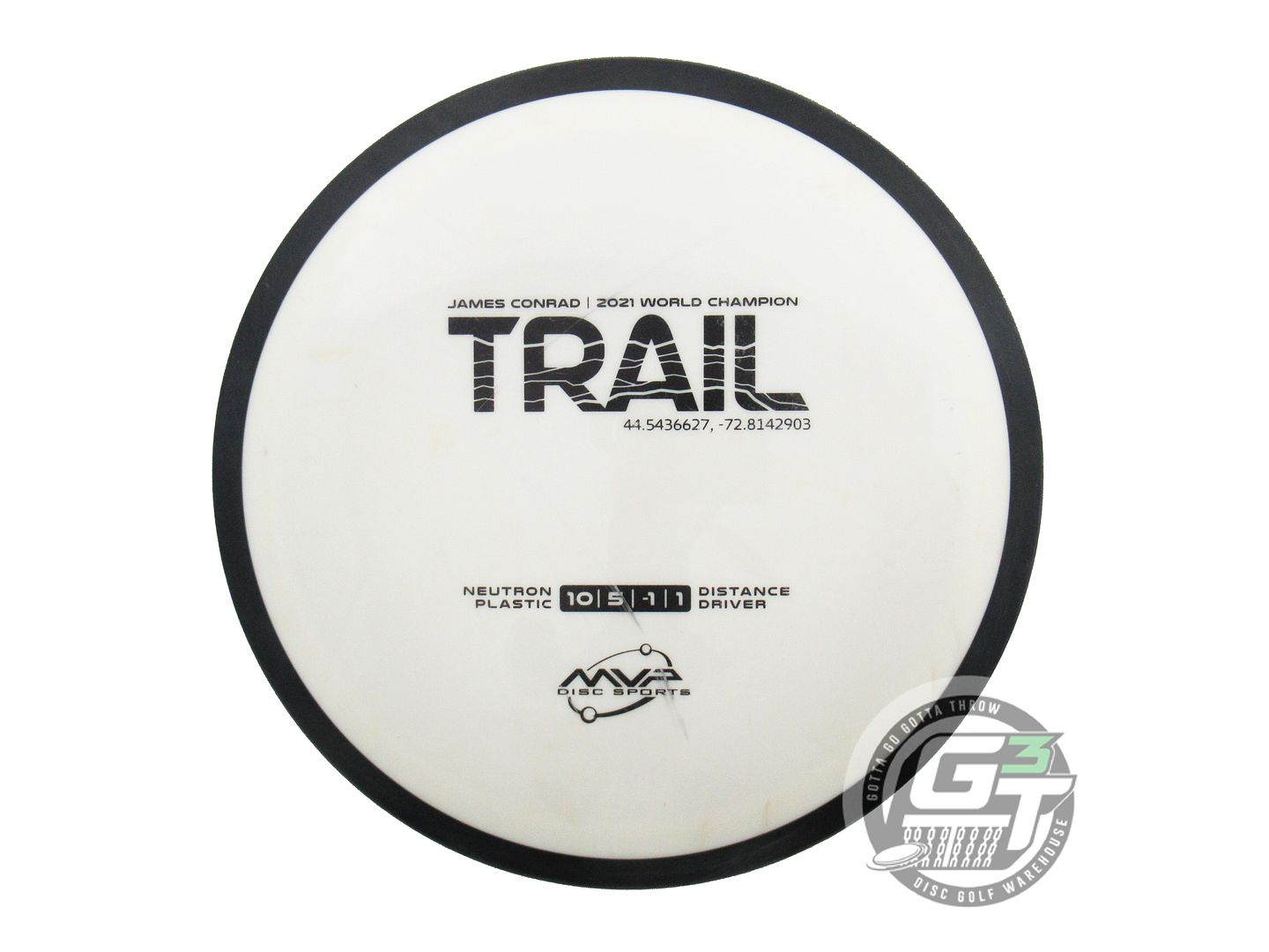 USED MVP Disc Sports [CONRAD] Neutron Trail 166g White Distance Driver Golf Disc