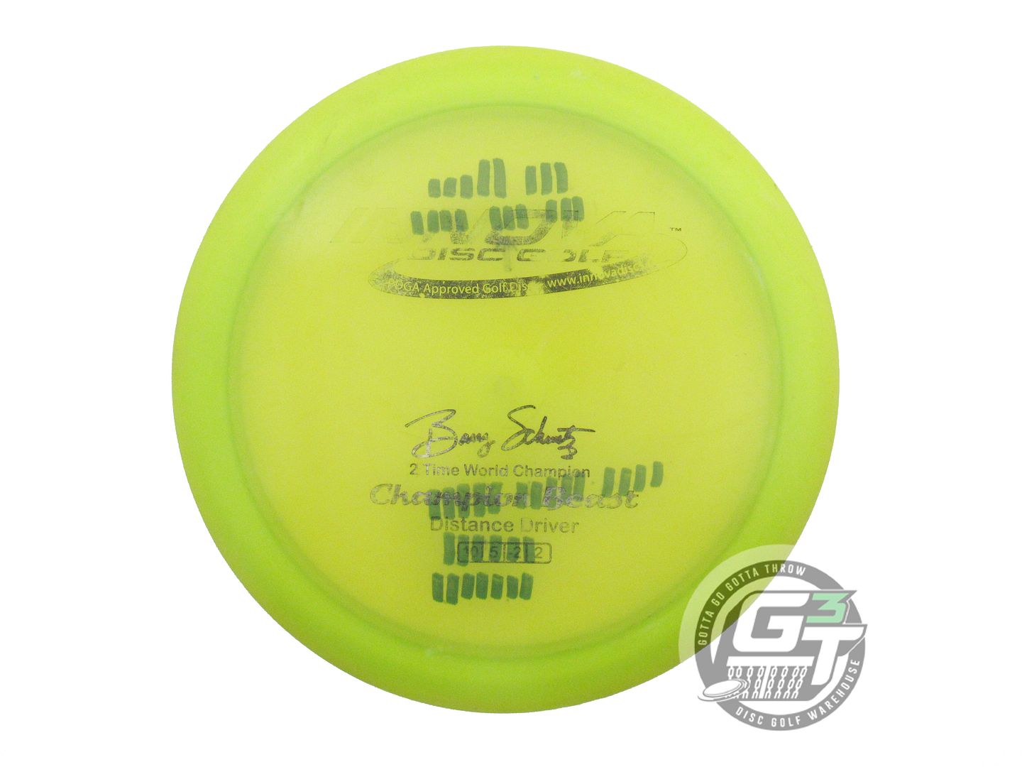 USED Innova Champion Beast 171g Lime Black Stamp Distance Driver Golf Disc